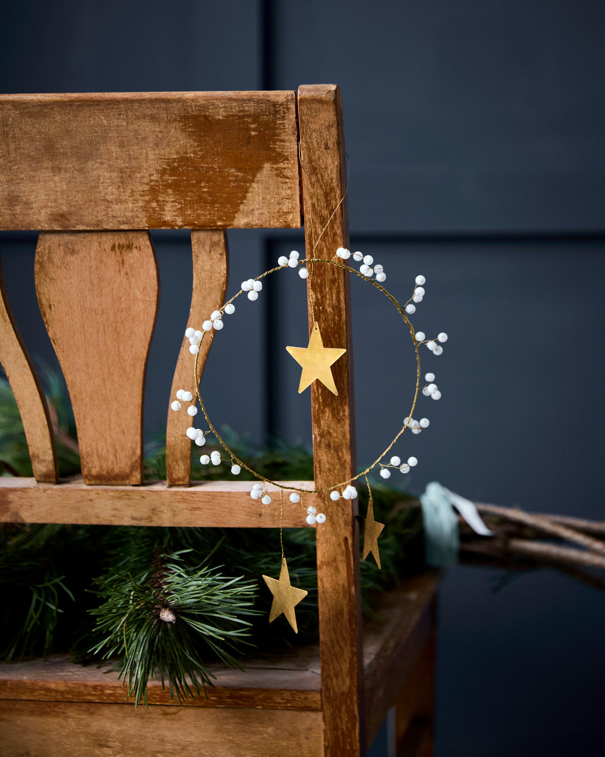 Ornament, HDStar Ring, Weiß,Messing in Weiß, Messing präsentiert im Onlineshop von KAQTU Design AG. Weihnachtszubehör ist von House Doctor
