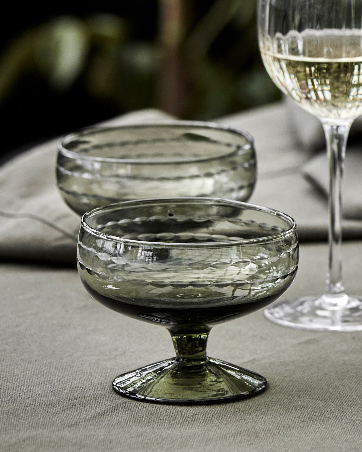 Dessertschale, HDVintage, Grün in Grün präsentiert im Onlineshop von KAQTU Design AG. Schale ist von House Doctor