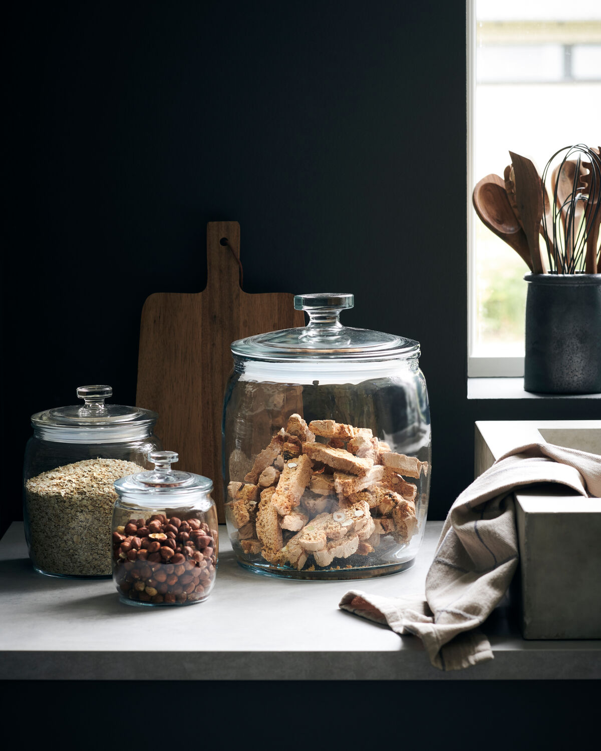 Aufbewahrungsglas, Ville in Klar präsentiert im Onlineshop von KAQTU Design AG. Aufbewahrungsbehälter ist von House Doctor