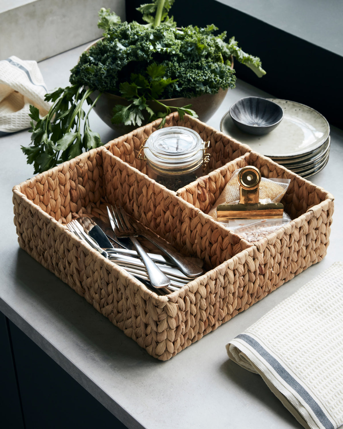 Aufbewahrungsbox Store in Natur präsentiert im Onlineshop von KAQTU Design AG. Aufbewahrungskorb ist von House Doctor