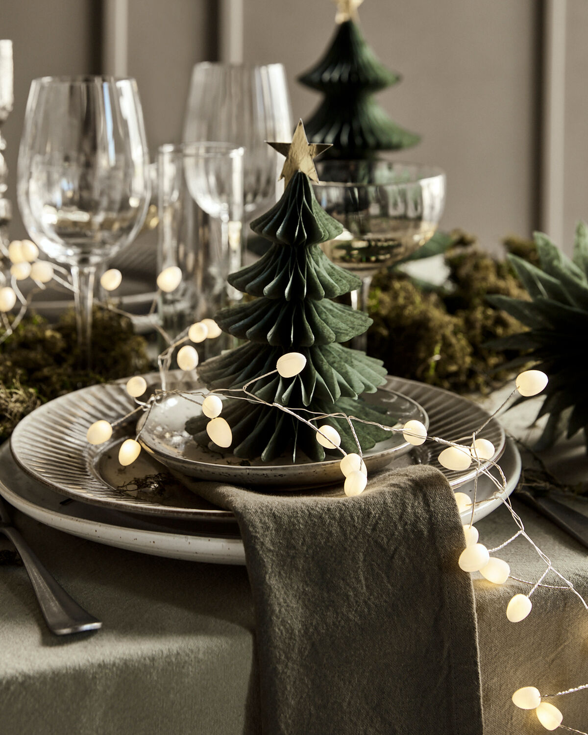 Lichterkette, HDCher, Weiß;Silber in Weiß, Silber präsentiert im Onlineshop von KAQTU Design AG. Weihnachtszubehör ist von House Doctor