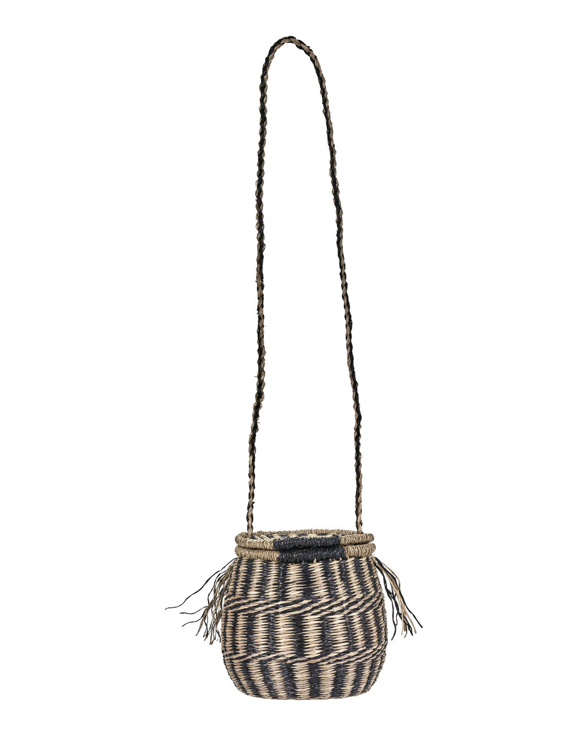Aufbewahrungskorb, HDIsa, Natur;Schwarz in Natur, Schwarz präsentiert im Onlineshop von KAQTU Design AG. Aufbewahrungskorb ist von House Doctor