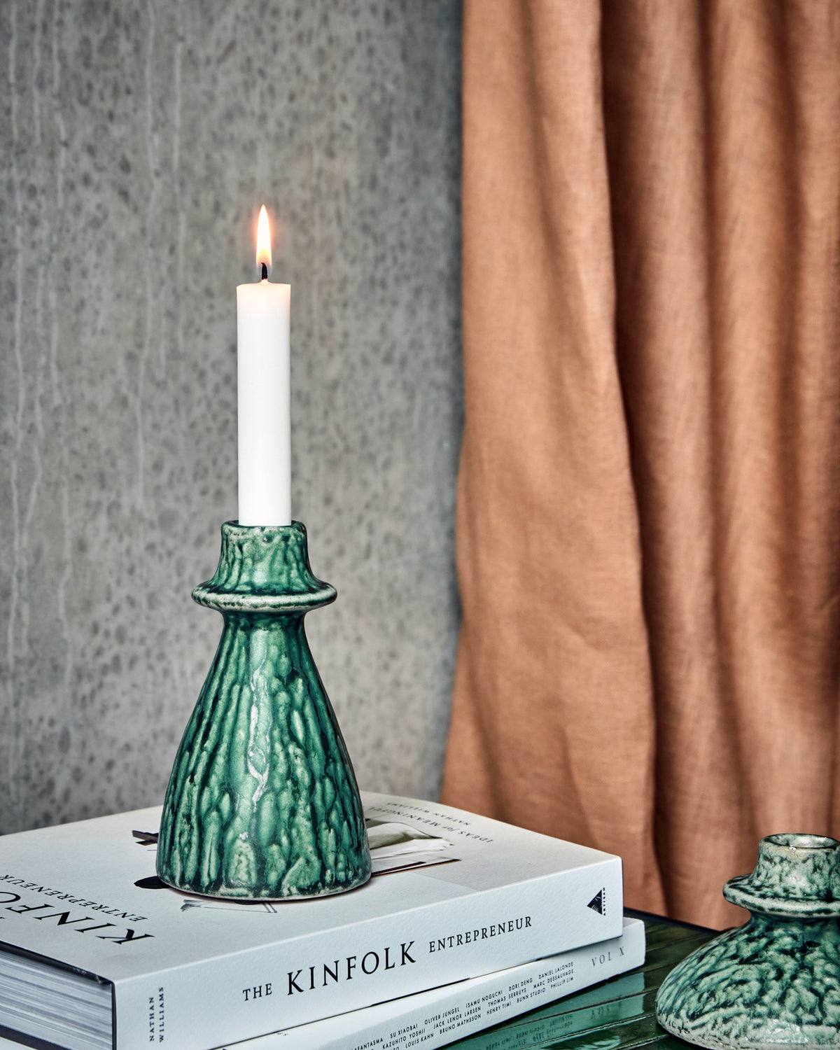 Kerzenständer, HDKulu, Grün in Grün präsentiert im Onlineshop von KAQTU Design AG. Kerzenständer ist von House Doctor