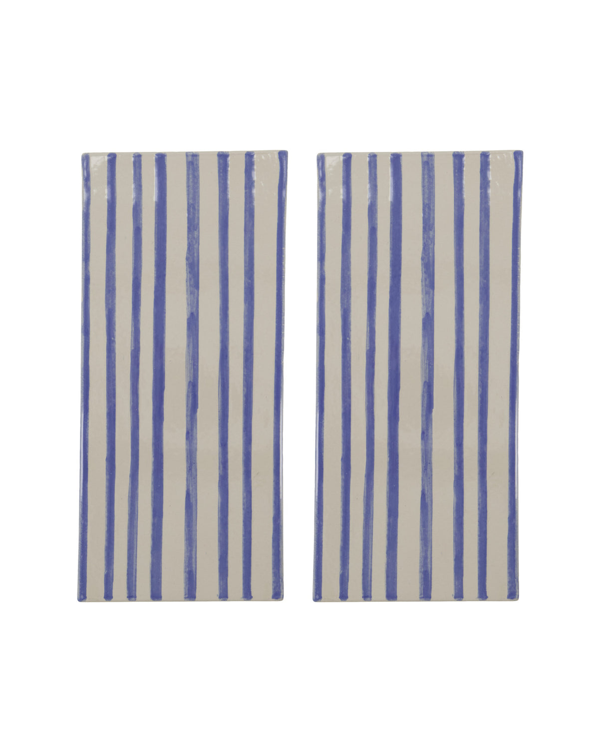 Blaues Servierbrett HDDiva aus Steinzeug mit handgemaltem blauem Muster