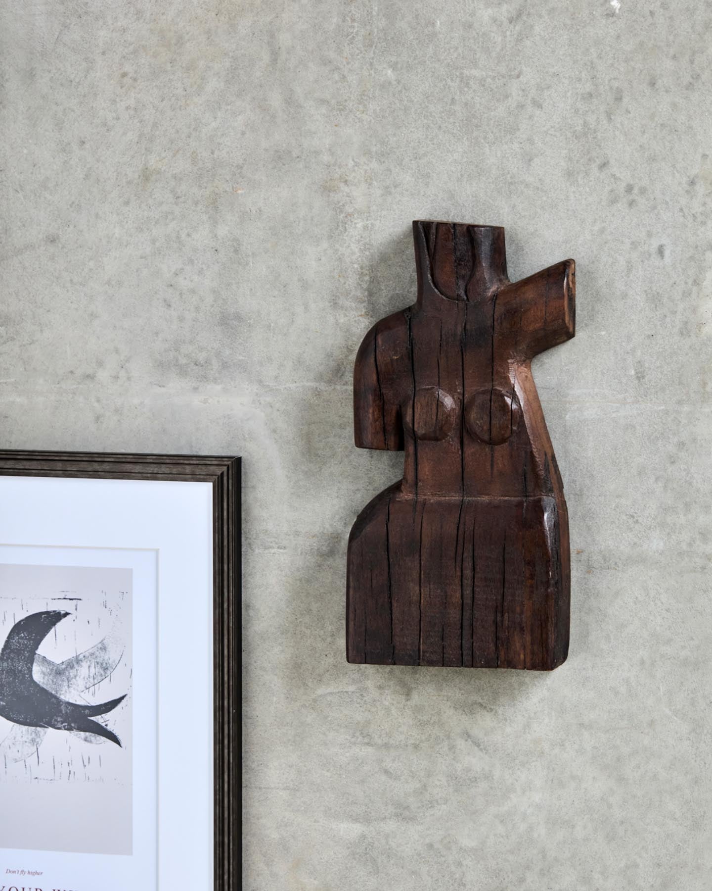 Wandobjekt, HDHuman, Schwarz in Schwarz präsentiert im Onlineshop von KAQTU Design AG. Wand-Dekoration ist von House Doctor