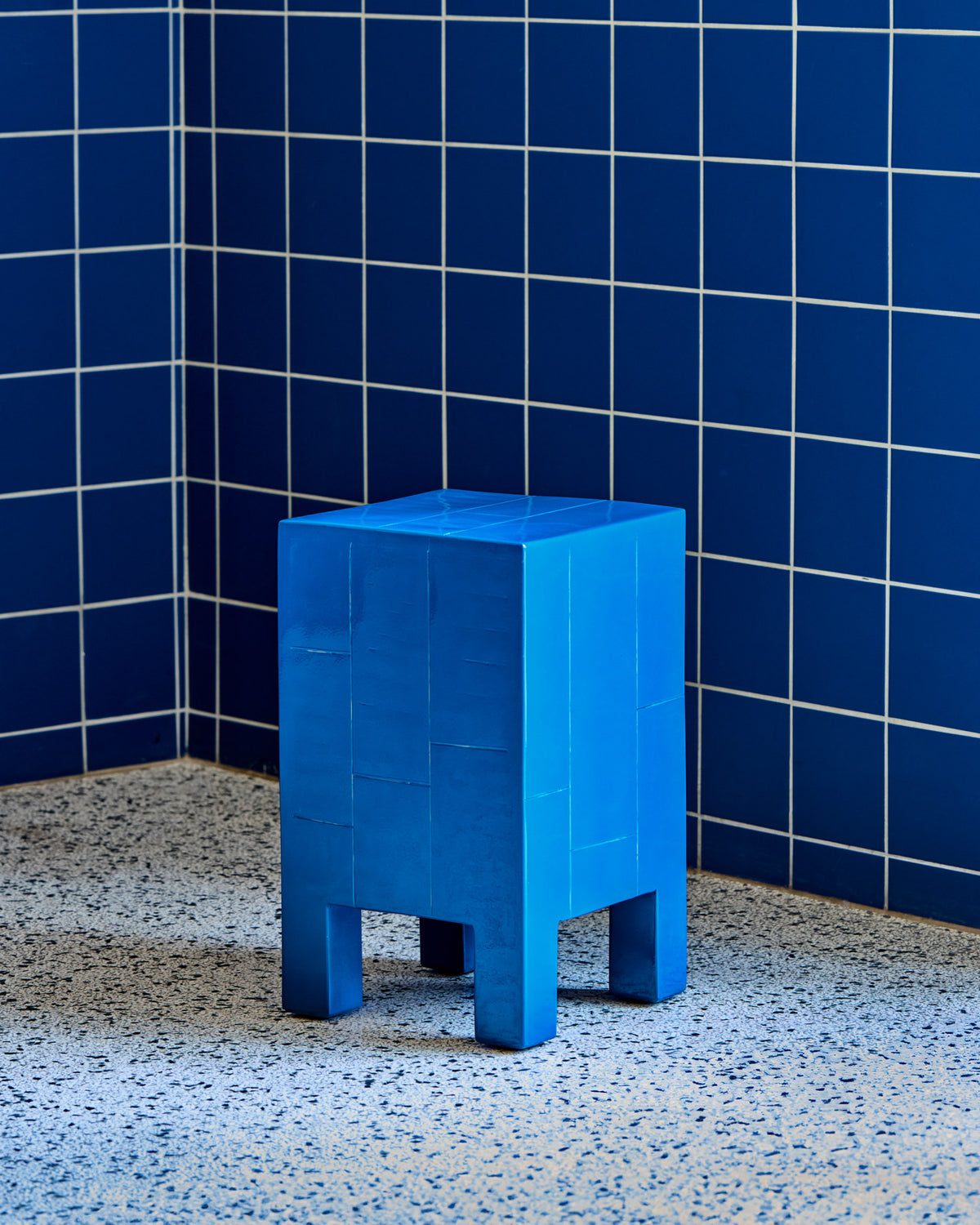 Beistelltisch, HDBrick, Blau in Blau präsentiert im Onlineshop von KAQTU Design AG. Beistelltisch ist von House Doctor