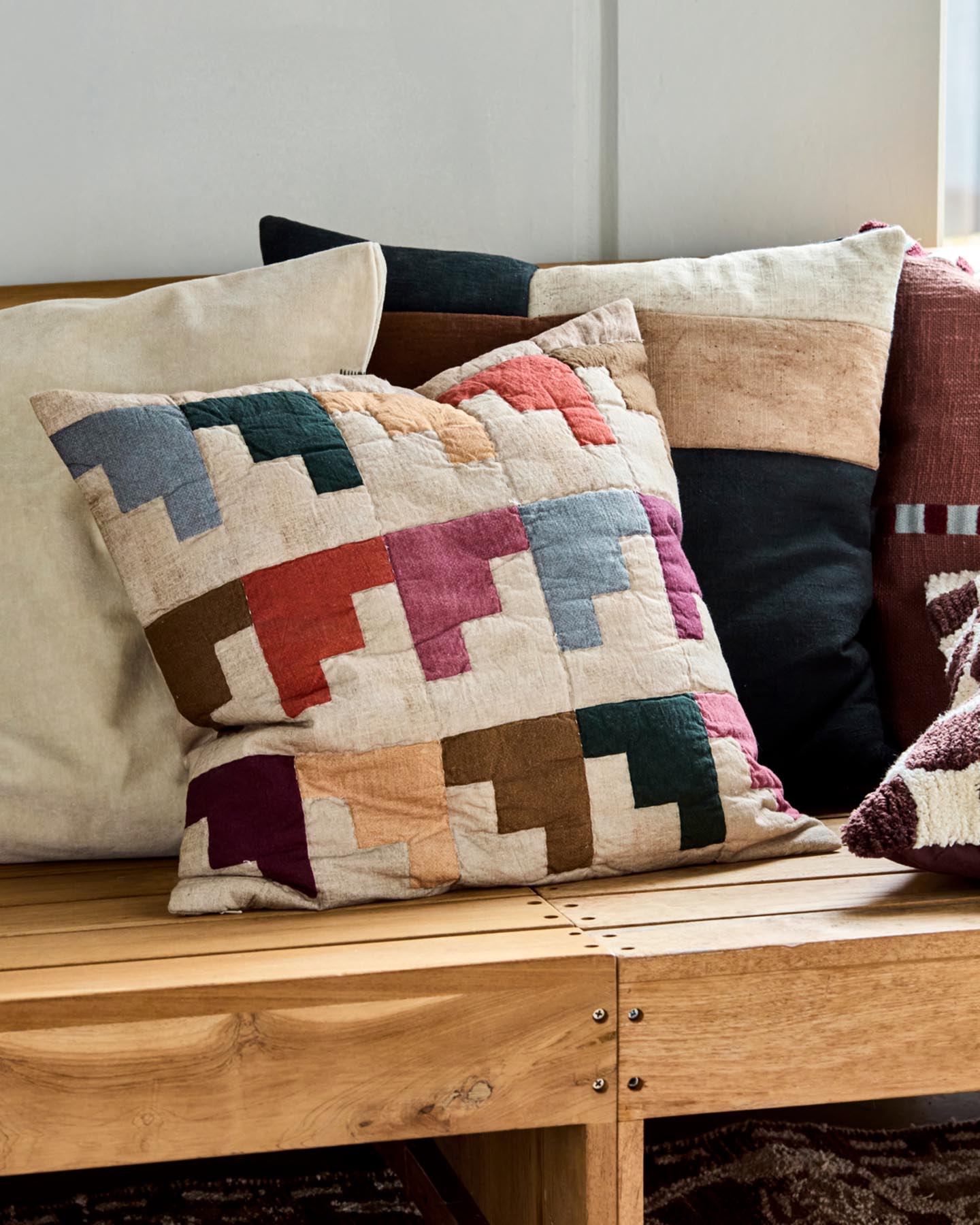 Kissenbezug, HDBlock, Bunt in Bunt präsentiert im Onlineshop von KAQTU Design AG. Deko Kissenbezug ist von House Doctor