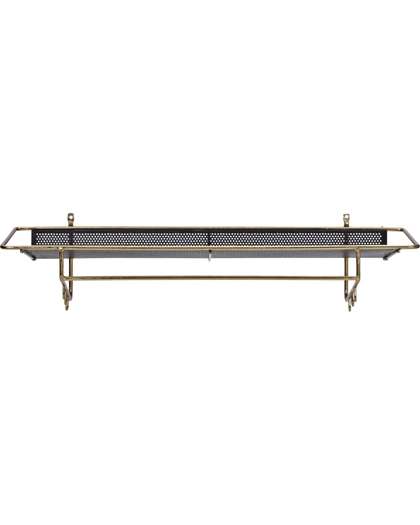 Regal, HDWally, Antikes Messing-Finish;Schwarz in Antikes Messing-Finish, Schwarz präsentiert im Onlineshop von KAQTU Design AG. Wandregal ist von House Doctor