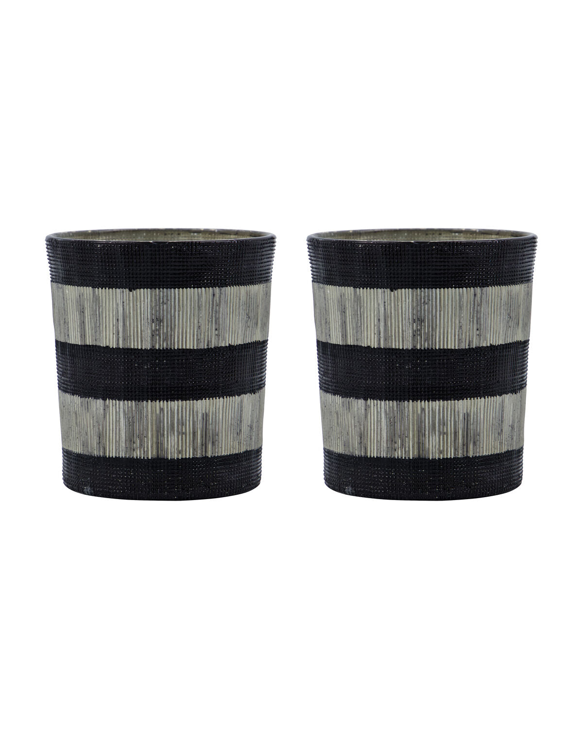 Teelichthalter, HDStripe, Schwarz;Off-White in Schwarz, Off-White präsentiert im Onlineshop von KAQTU Design AG. Kerzenständer ist von House Doctor