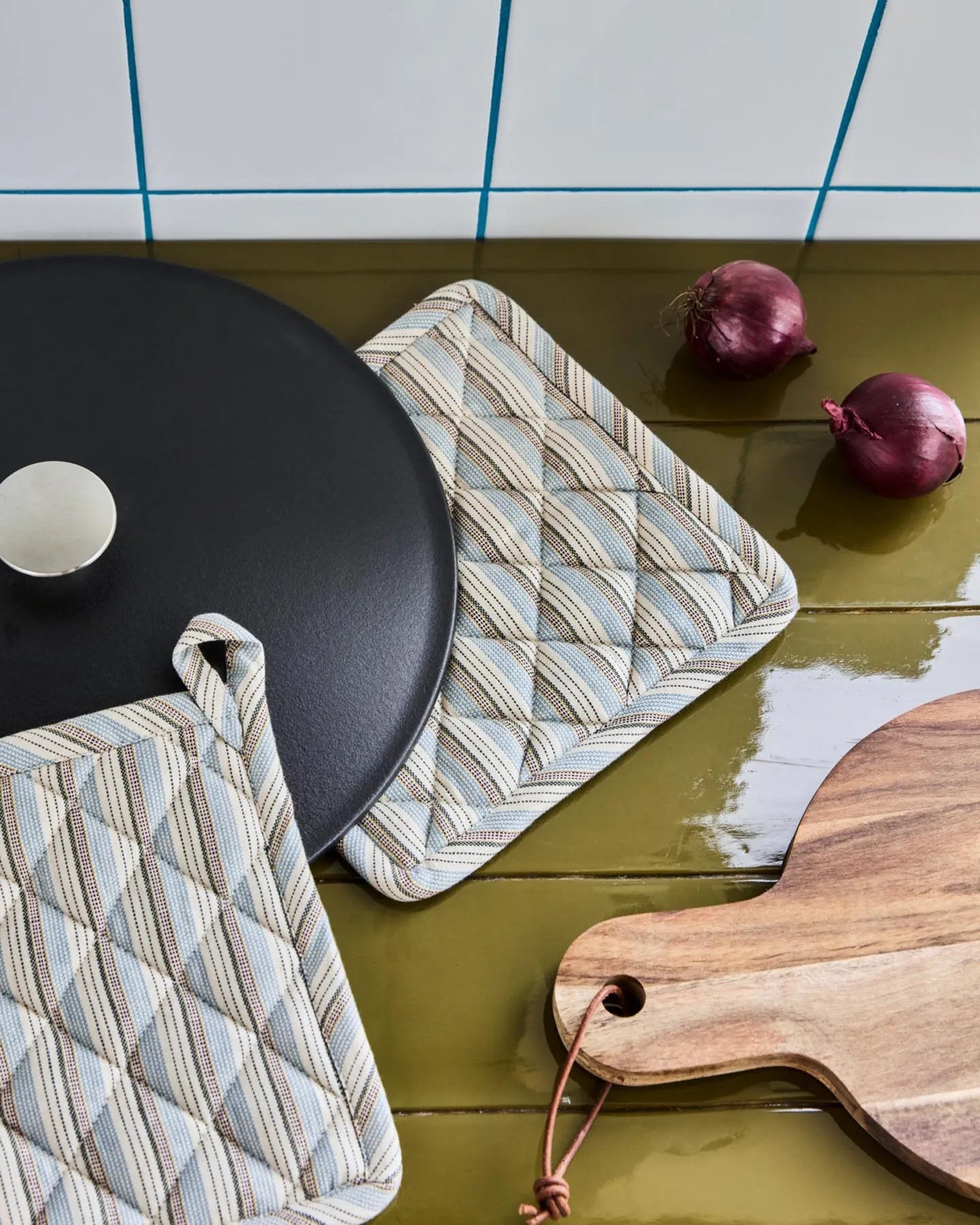 Topflappen, HDChef, Blau;Sand in Blau, Sand präsentiert im Onlineshop von KAQTU Design AG. Küchentuch ist von House Doctor
