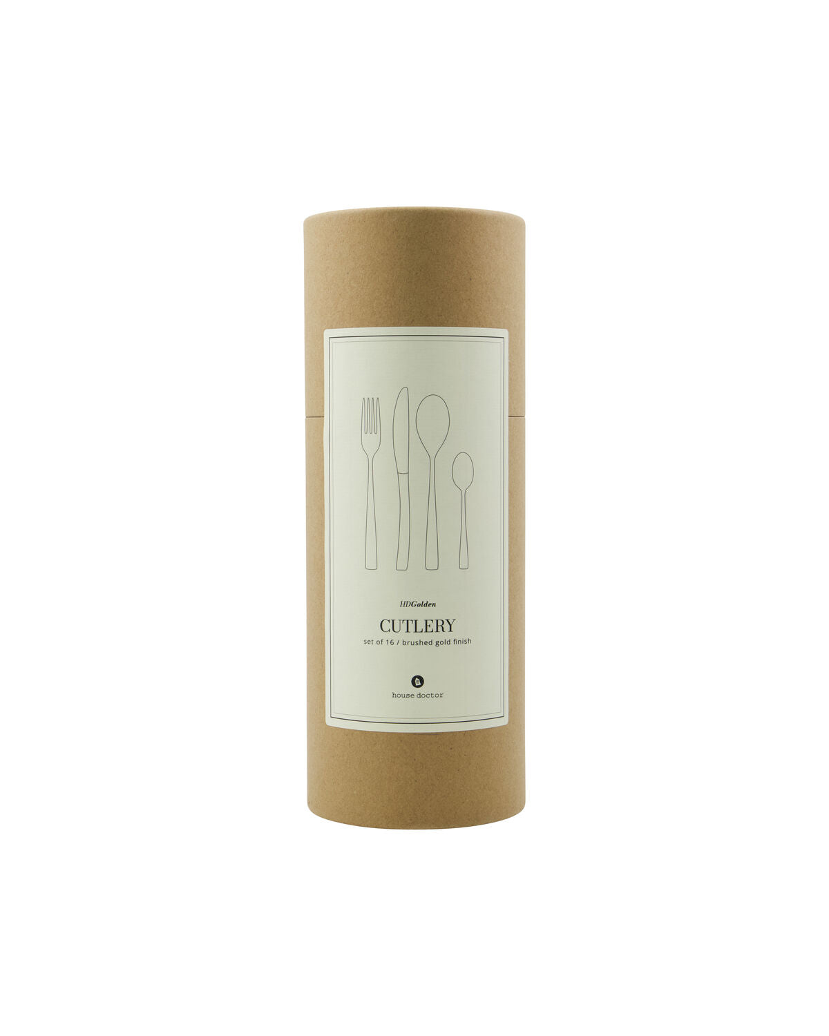 Hochwertiges Besteckset in glänzendem Gold von House Doctor, perfekt für festliche Anlässe und stilvolle Essenspräsentationen.