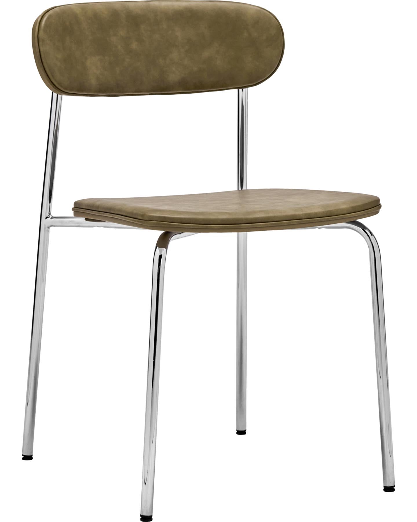 Stuhl, HDPova, [Empty];Khaki in Crome, Khaki präsentiert im Onlineshop von KAQTU Design AG. Stuhl ist von House Doctor