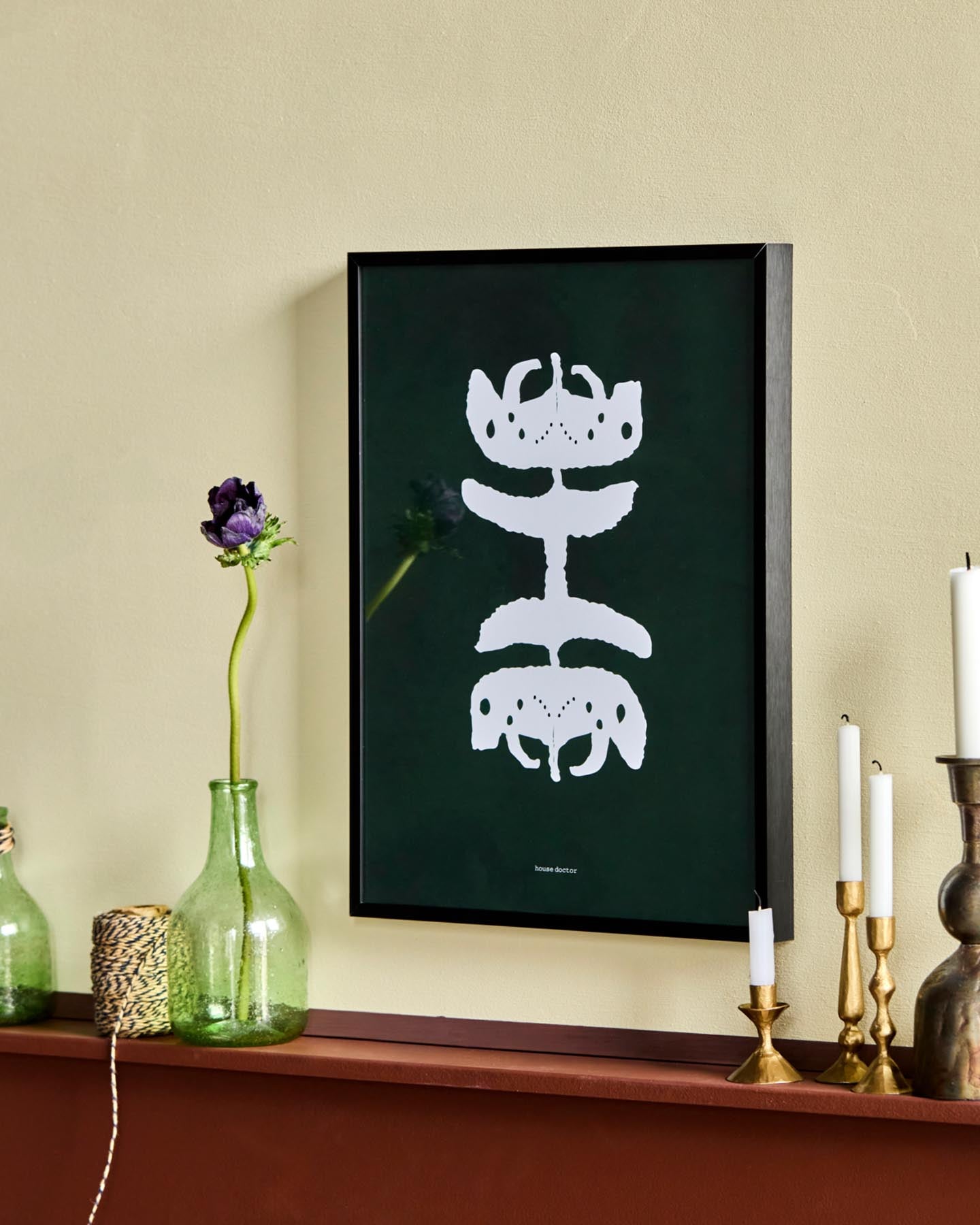 Wandobjekt, HDFairy, Dunkelgrün;Weiß in Dunkelgrün, Weiß präsentiert im Onlineshop von KAQTU Design AG. Wand-Dekoration ist von House Doctor