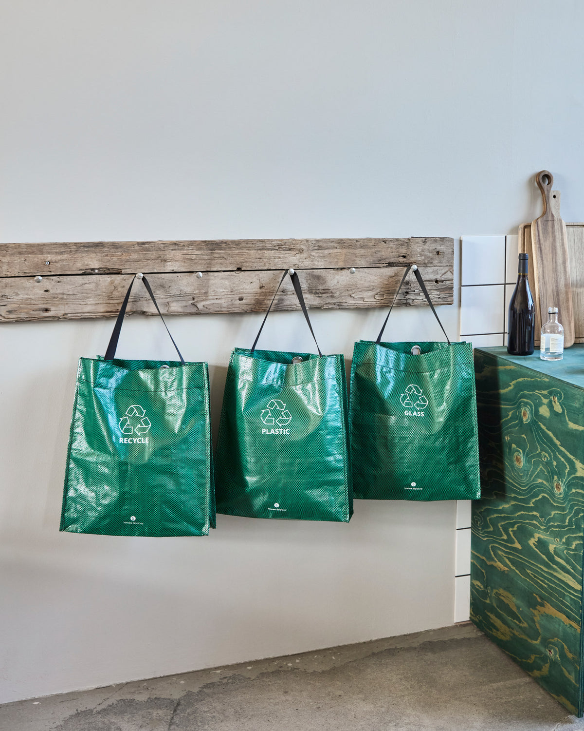 Tasche, HDRecycle, Grün in Green präsentiert im Onlineshop von KAQTU Design AG. Tasche ist von House Doctor