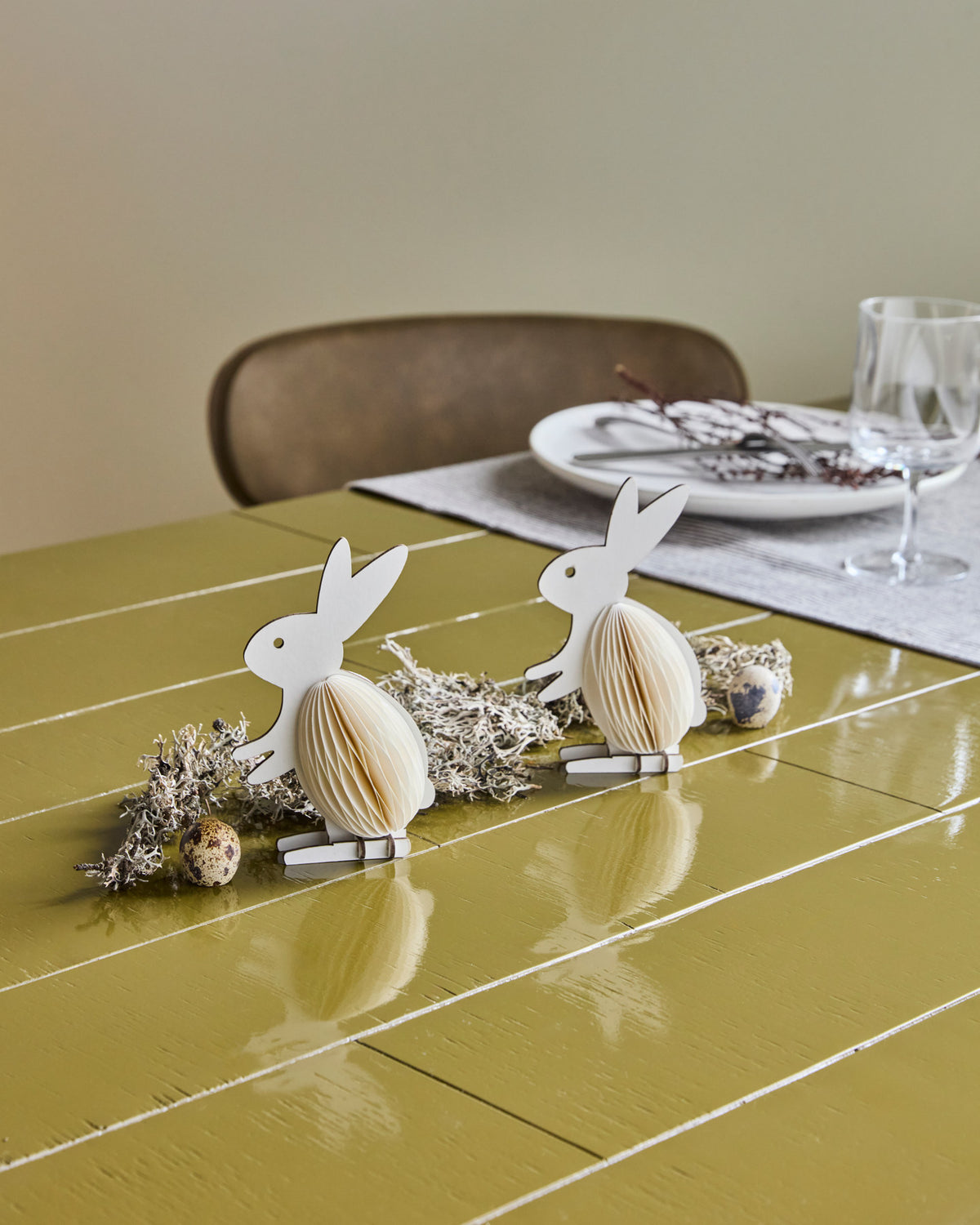 Zwei Osterhasen aus off-white Papier, Dekoration HDRabb von House Doctor;Zwei Osterhasen aus off-white Papier, Dekoration HDRabb von House Doctor;Zwei Osterhasen aus off-white Papier, Dekoration HDRabb von House Doctor