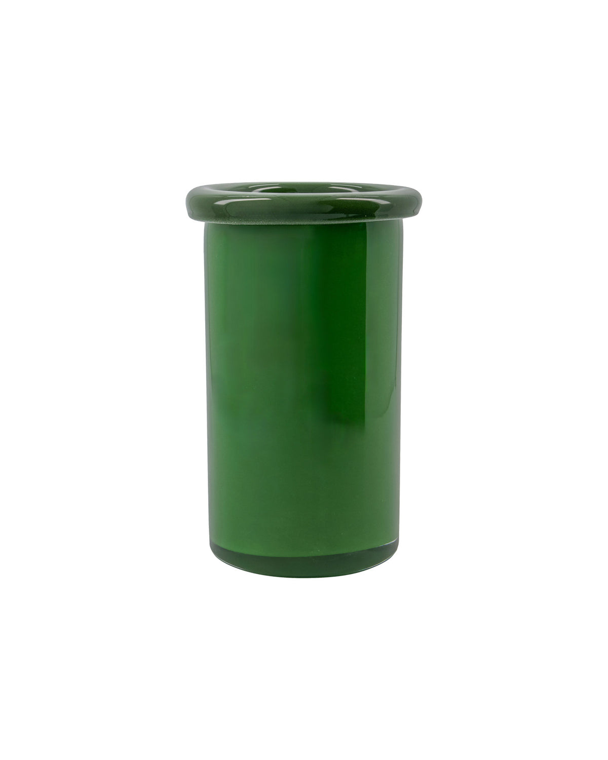 Grüne Vase HDBuck aus Glas mit runder Form und abgerundetem Rand von House Doctor;Grüne Vase HDBuck aus Glas mit runder Form und abgerundetem Rand von House Doctor;Grüne Vase HDBuck aus Glas mit runder Form und abgerundetem Rand von House Doctor