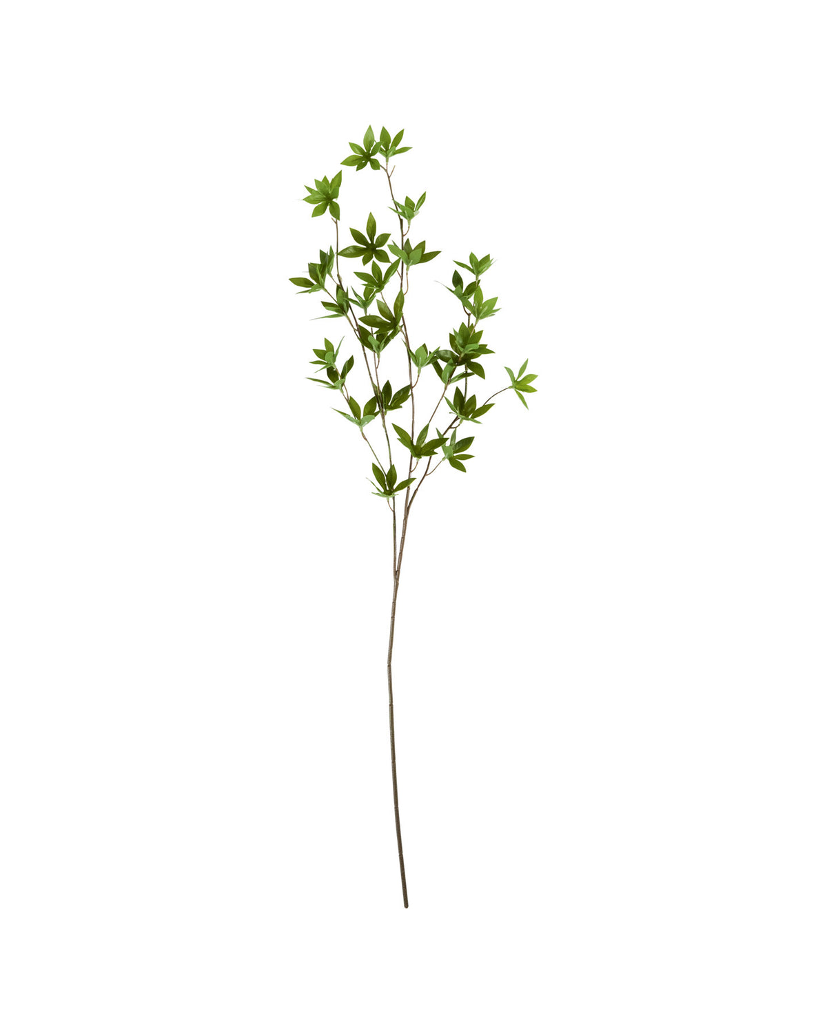 Grüner Kunstblumenzweig HDJaponica aus Polyethylen und Polyester mit Blättern