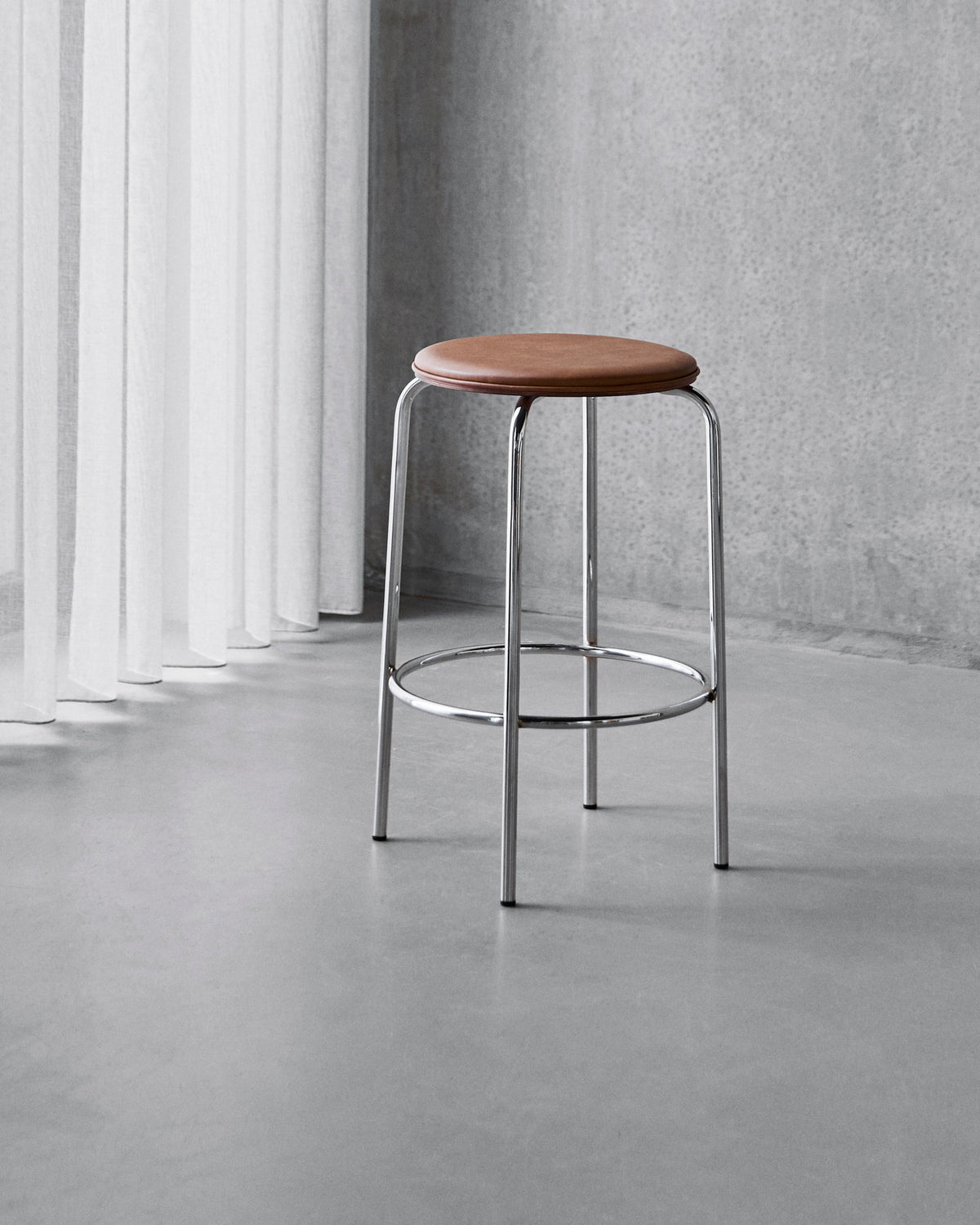 Barhocker, HDComma, Kognak, Crome in Cognac präsentiert im Onlineshop von KAQTU Design AG. Barhocker ist von House Doctor