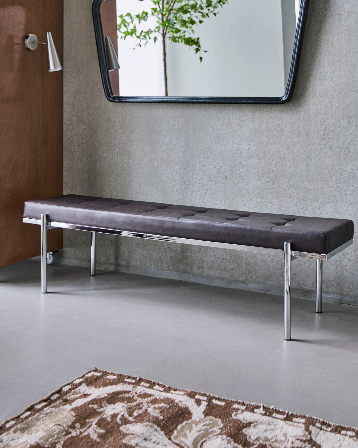 Bank, HDLao, Maulbeere, Chromoptik in Maulbeere präsentiert im Onlineshop von KAQTU Design AG. Sitzbank ist von House Doctor