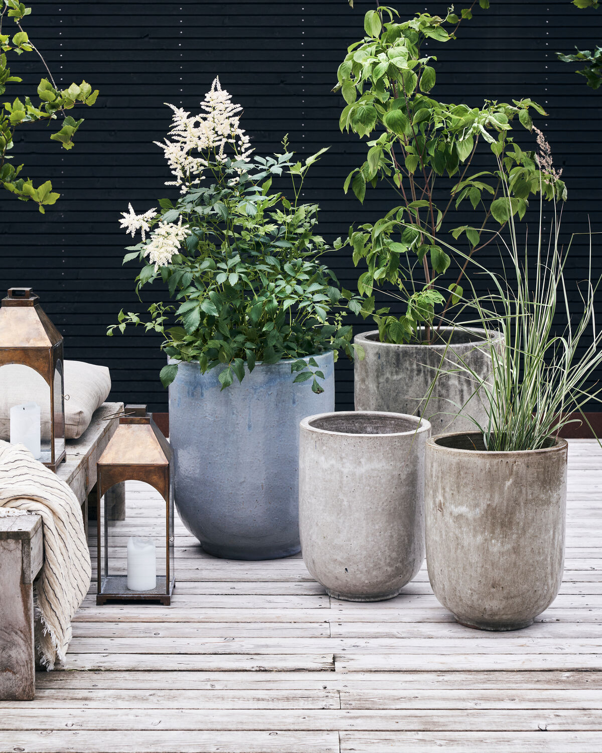 Blumentopf, HDPho, Grau, Blau in Grey präsentiert im Onlineshop von KAQTU Design AG. Pflanzentopf Outdoor ist von House Doctor