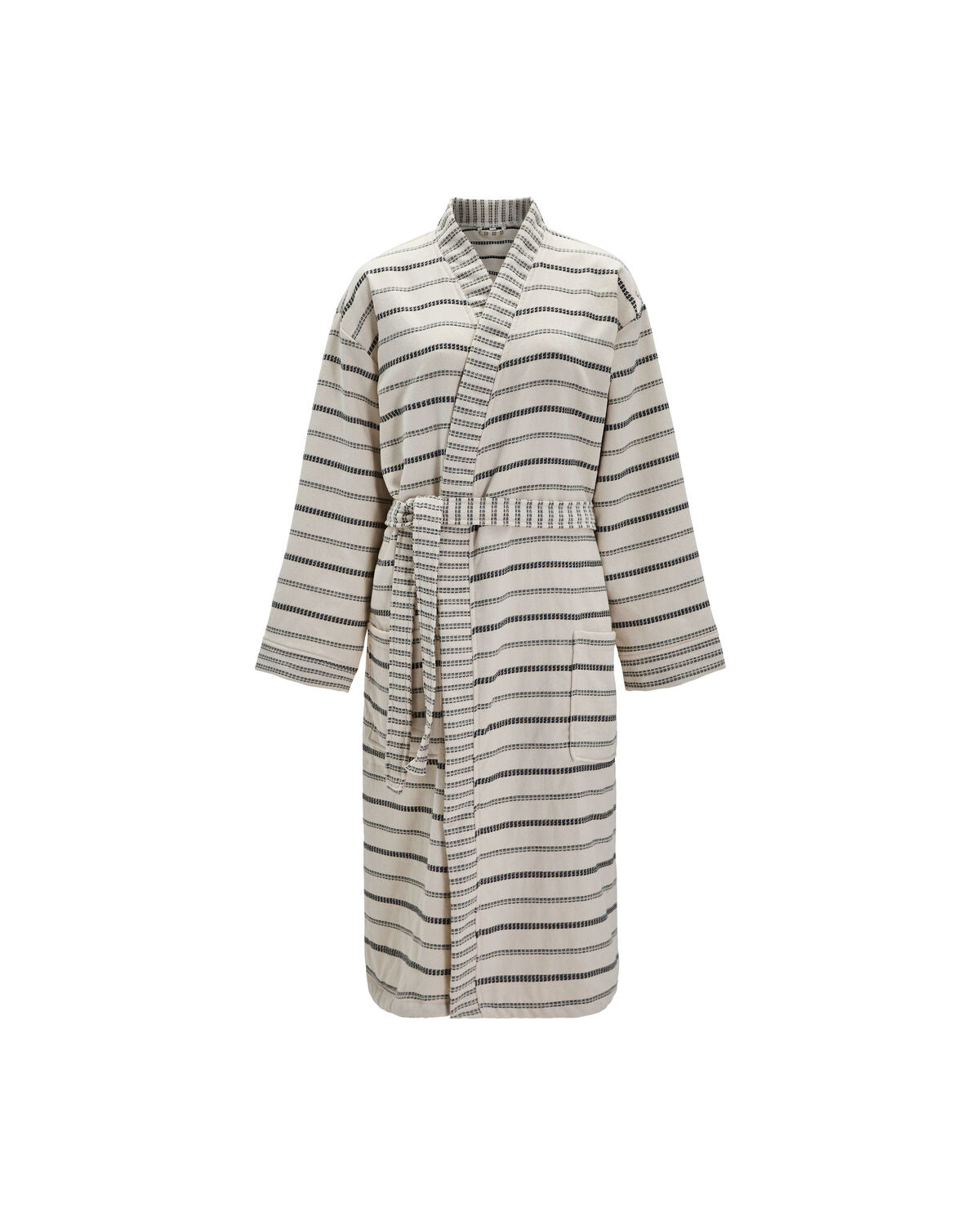 Bademantel, MKTrue S/M, Off-White, Schwarz in Off-white präsentiert im Onlineshop von KAQTU Design AG. Bademantel ist von Meraki