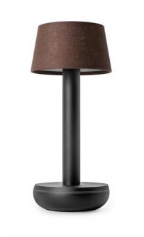 Humble Light two black u. brown linen, 21.2x8.8 cm in Schwarz/Braun präsentiert im Onlineshop von KAQTU Design AG. Tischleuchte ist von Humble Light