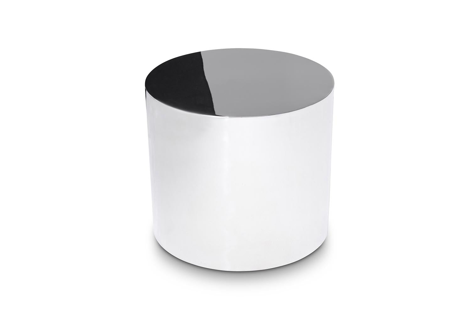 Tin Drum Tisch Ø40 von Innovation Living: Stilvoller Beistelltisch mit glänzender Metalloberfläche, ideal für moderne Wohnkonzepte.