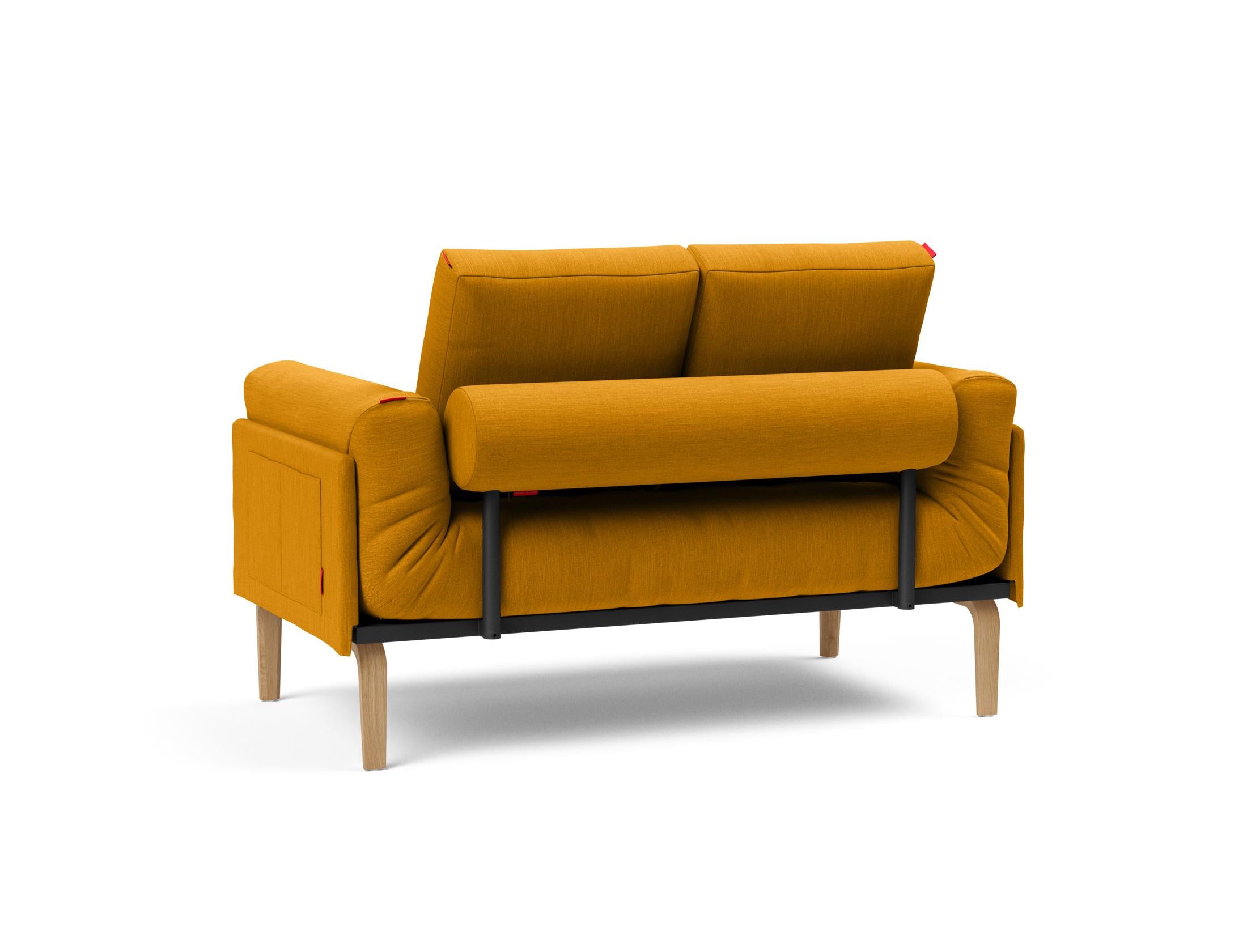 Erleben Sie das Rollo Bow Klappsofa 80 von Innovation Living – ein elegantes, multifunktionales Möbelstück mit edlem Classic-Gestellbezug.