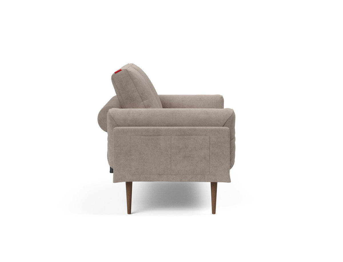 Rollo Styletto Klappsofa 80 mit Cover und Gestellbezug Classic in 318 Cordufine Beige präsentiert im Onlineshop von KAQTU Design AG. Bettsofa ist von Innovation Living