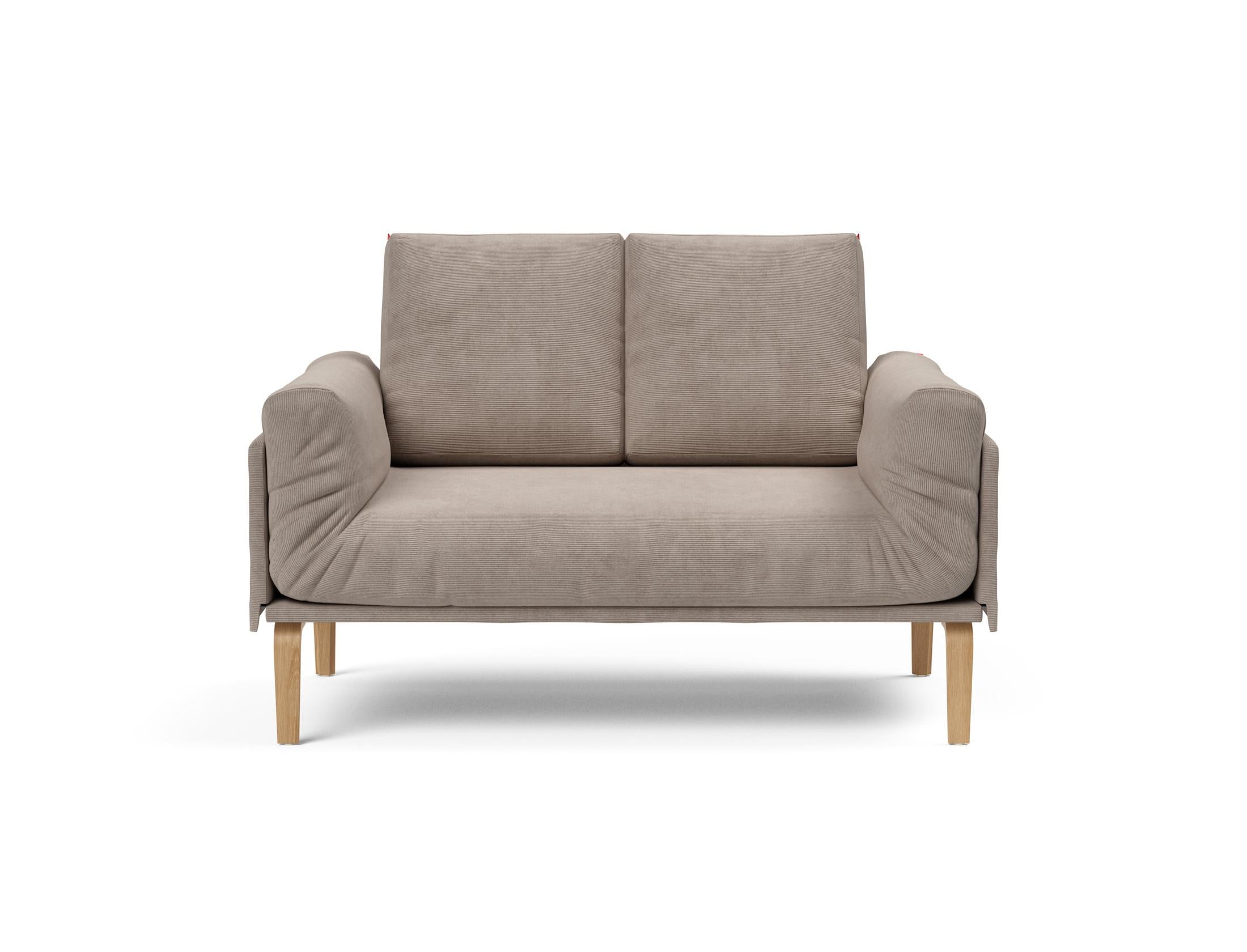Erleben Sie das Rollo Bow Klappsofa 80 von Innovation Living: Stilvolles, funktionales Möbelstück mit robustem Cover und edlem Gestellbezug.
