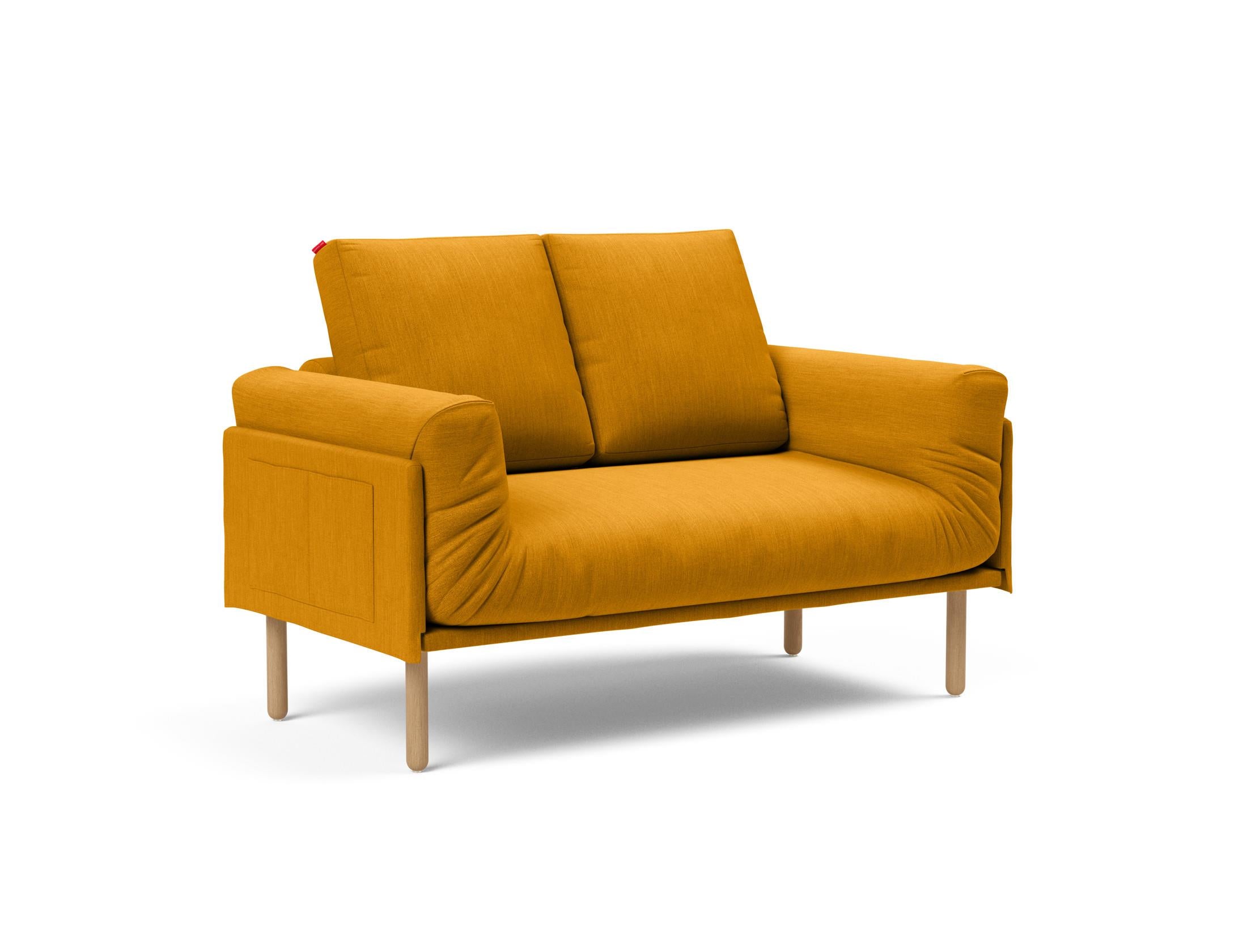 Erleben Sie das Rollo Stem Klappsofa 80 von Innovation Living – ein elegantes, multifunktionales Möbelstück mit edlem Cover und robustem Gestellbezug.