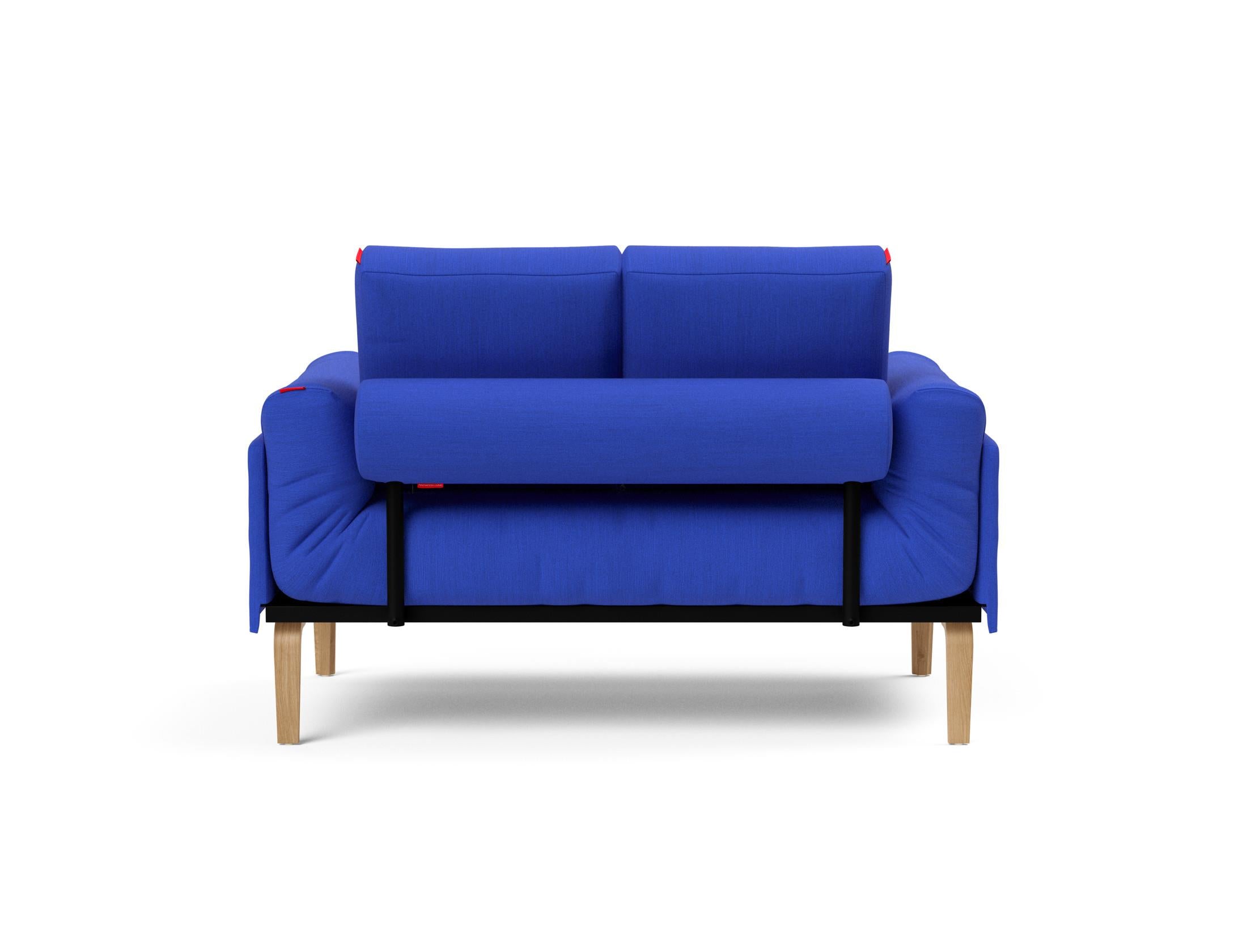 Erleben Sie das Rollo Bow Klappsofa 80 von Innovation Living: Stilvolles, funktionales Möbelstück mit robustem Cover und edlem Gestellbezug.