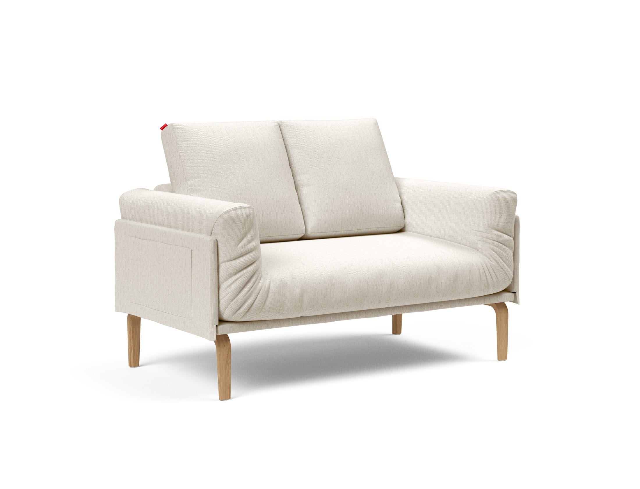 Erleben Sie das Rollo Bow Klappsofa 80 von Innovation Living: Stilvolles, funktionales Möbelstück mit robustem Cover und edlem Gestellbezug.