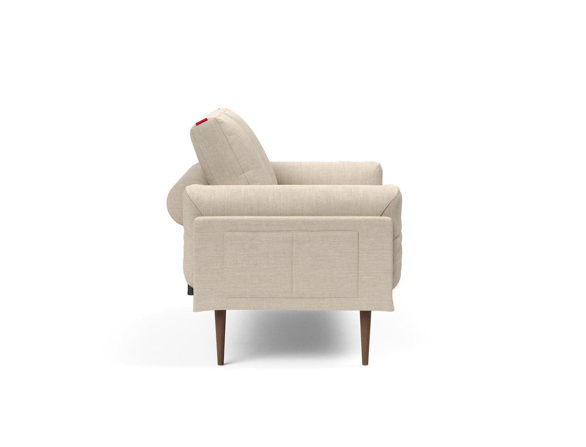 Rollo Styletto Klappsofa 80 mit Cover und Gestellbezug Classic in 586 Phobos Latte präsentiert im Onlineshop von KAQTU Design AG. Bettsofa ist von Innovation Living