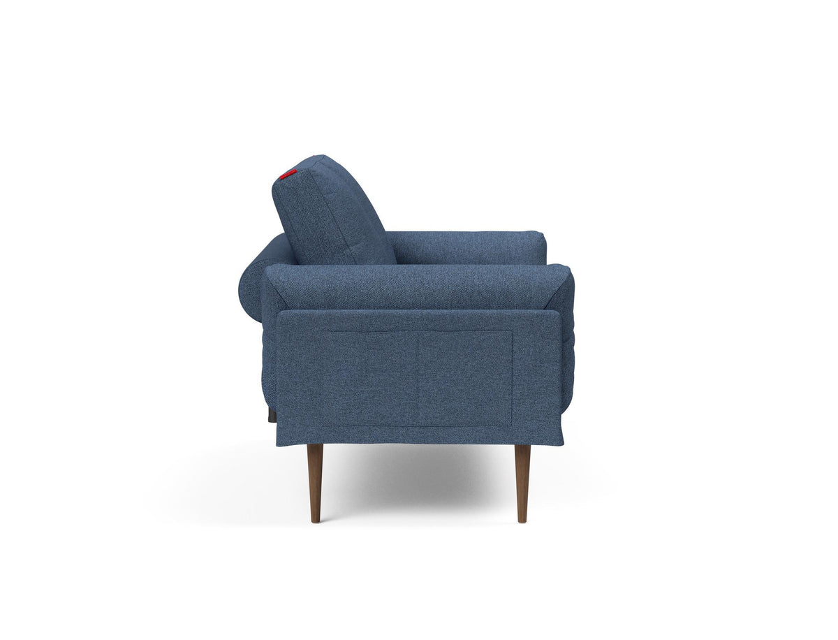 Rollo Styletto Klappsofa 80 mit Gestellbezug Spring in 302 Weda Blue präsentiert im Onlineshop von KAQTU Design AG. Bettsofa ist von Innovation Living