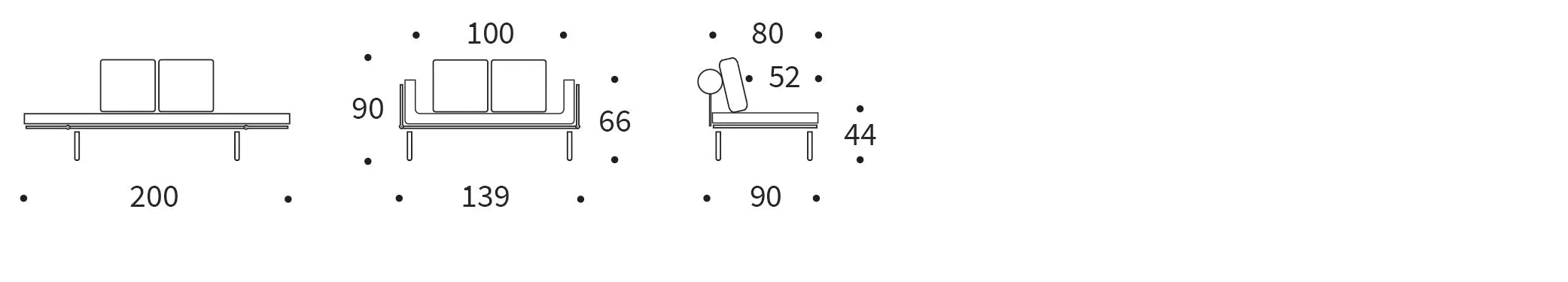 Entdecken Sie das Rollo Stem Klappsofa 80 von Innovation Living – stilvolles Design trifft auf praktische Flexibilität für jeden Raum.