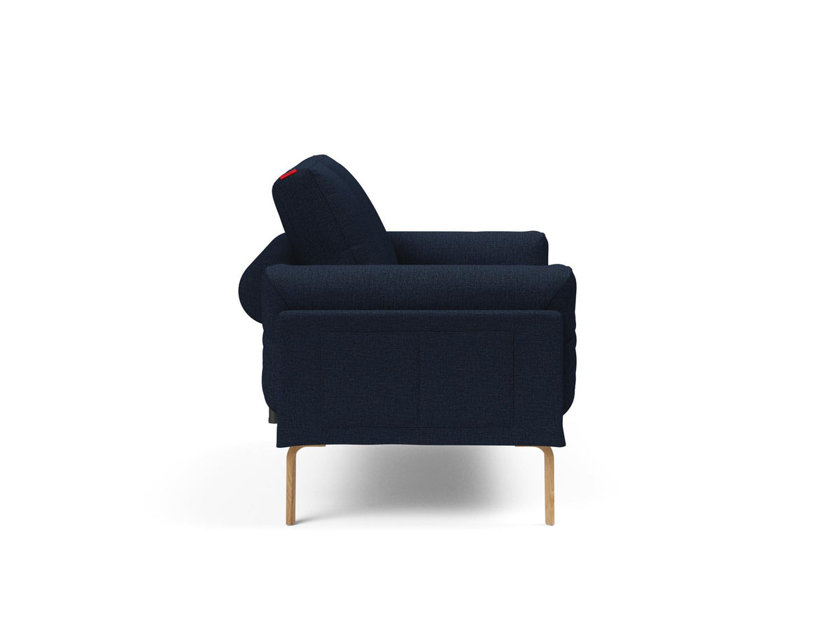 Rollo Bow Klappsofa 80 mit Gestellbezug Spring in 528 Mixed Dance Blue präsentiert im Onlineshop von KAQTU Design AG. Bettsofa ist von Innovation Living
