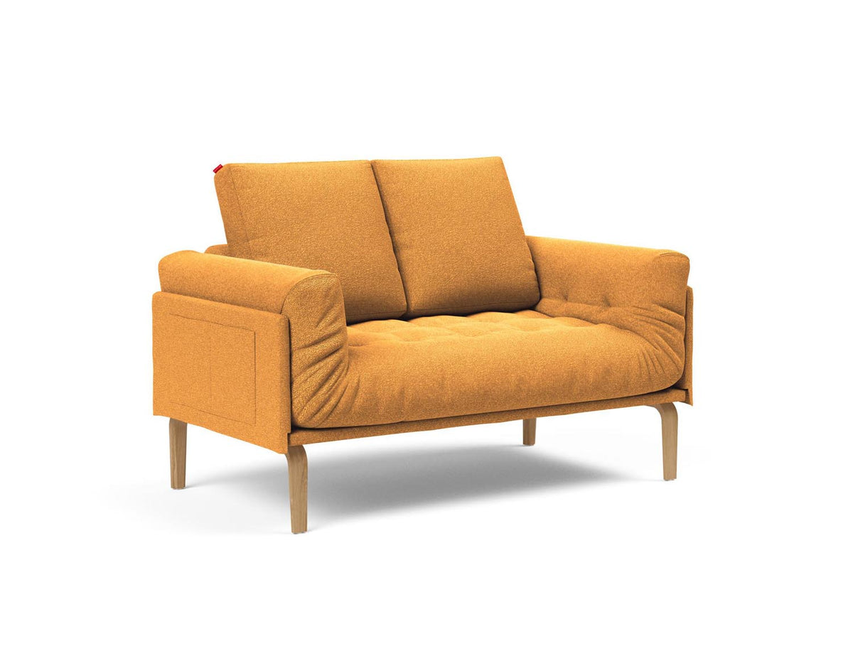Rollo Bow Klappsofa 80 mit Gestellbezug Spring in 536 Bouclé Ochre präsentiert im Onlineshop von KAQTU Design AG. Bettsofa ist von Innovation Living