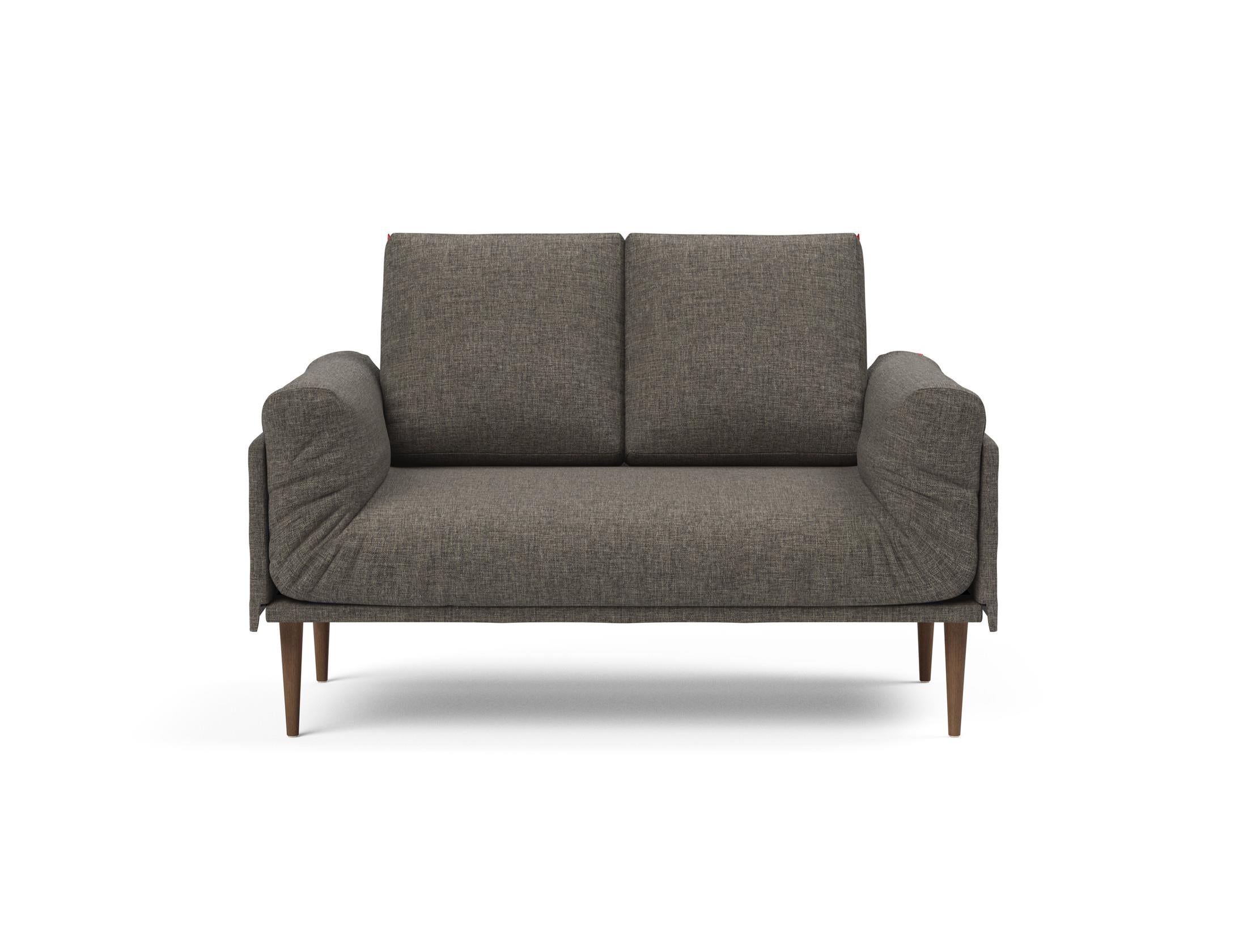 Erleben Sie das Rollo Styletto Klappsofa 80 von Innovation Living – stilvolles Design, funktional und ideal für kleine Räume, mit edlem Cover und Gestellbezug.