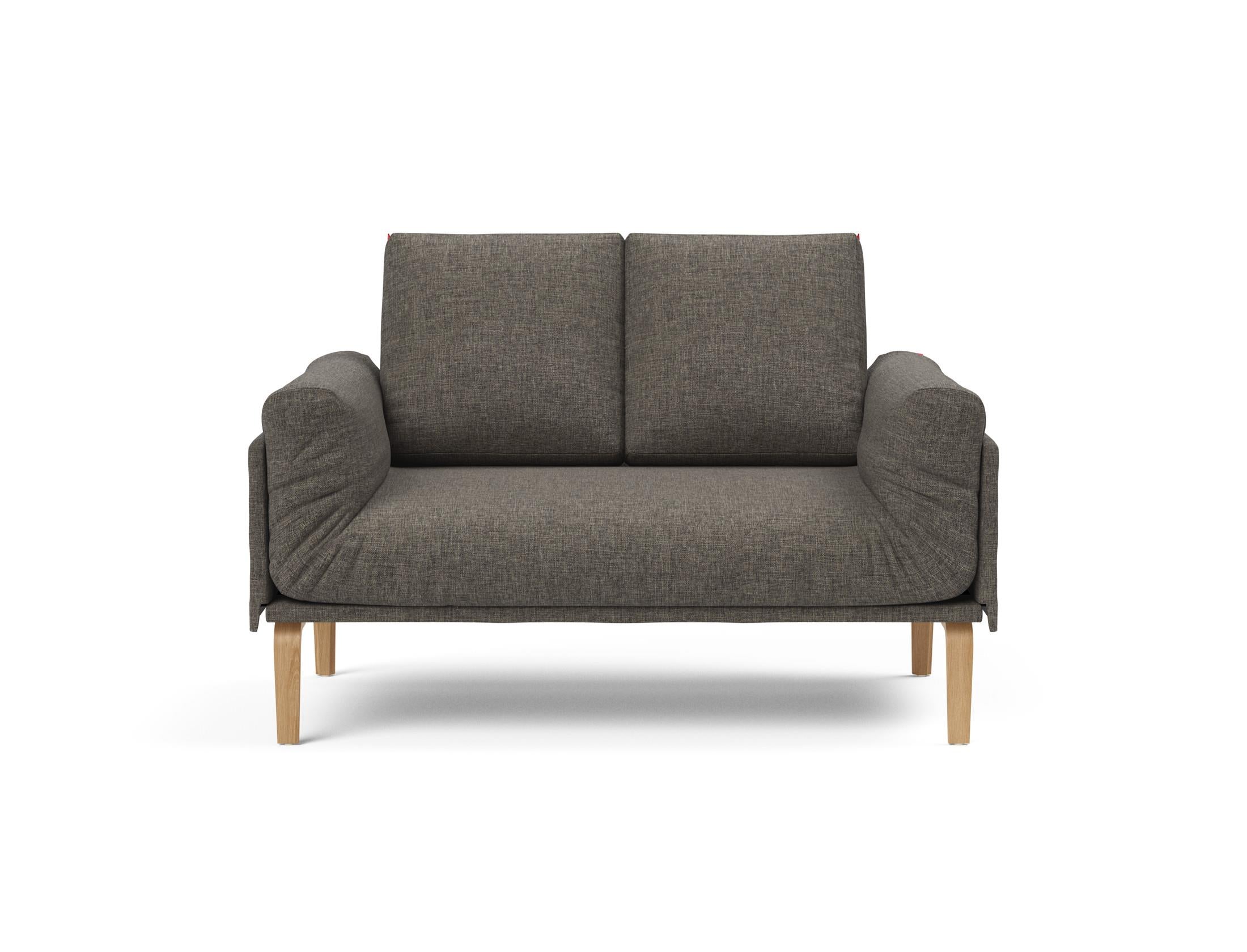 Rollo Bow Klappsofa 80 von Innovation Living: modernes, platzsparendes Design, vielseitig als Sofa, Tagesbett oder Gästebett, ideal für kleine Räume.
