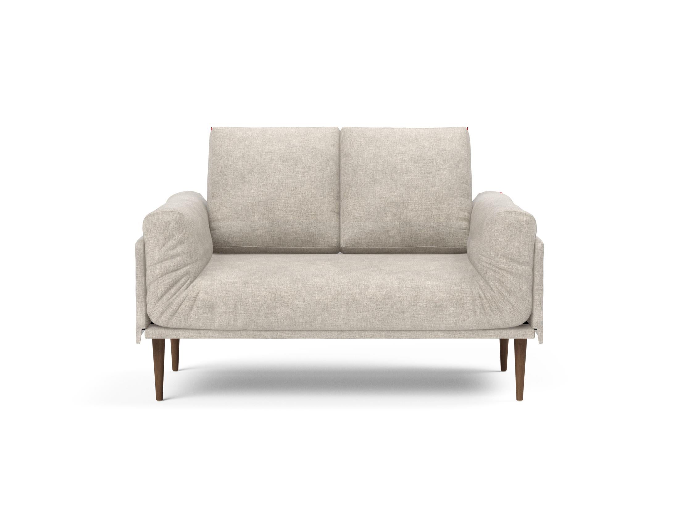 Erleben Sie das Rollo Styletto Klappsofa 80 von Innovation Living – stilvolles Design, funktional und ideal für kleine Räume, mit edlem Cover und Gestellbezug.
