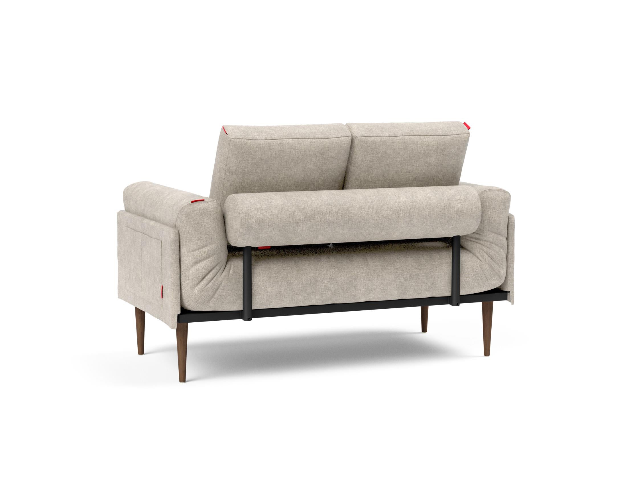 Erleben Sie das Rollo Styletto Klappsofa 80 von Innovation Living – stilvolles Design, funktional und ideal für kleine Räume, mit edlem Cover und Gestellbezug.