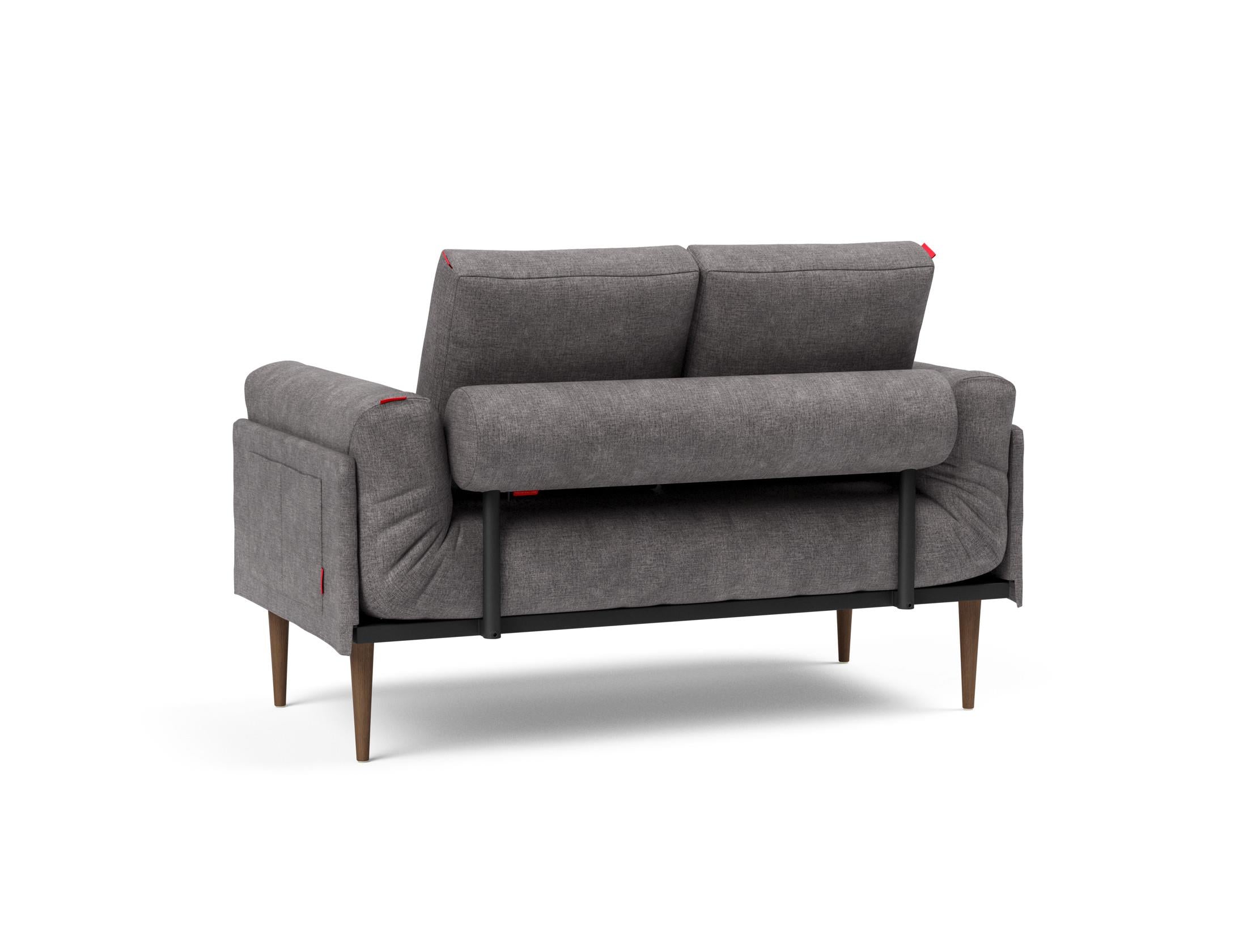 Erleben Sie das Rollo Styletto Klappsofa 80 von Innovation Living – stilvolles Design, funktional und ideal für kleine Räume, mit edlem Cover und Gestellbezug.
