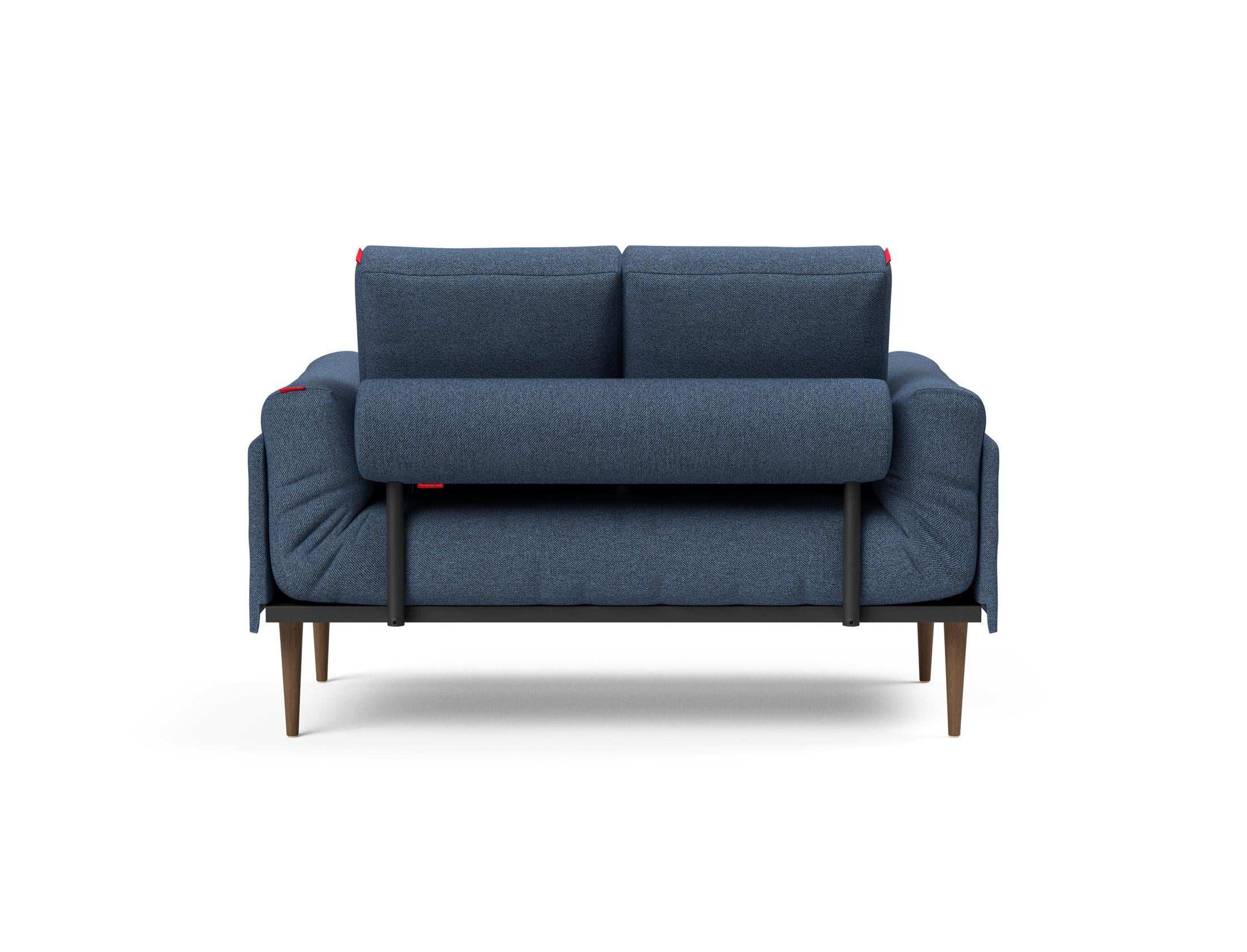 Erleben Sie das Rollo Styletto Klappsofa 80 von Innovation Living – stilvolles Design, funktional und ideal für kleine Räume, mit edlem Cover und Gestellbezug.