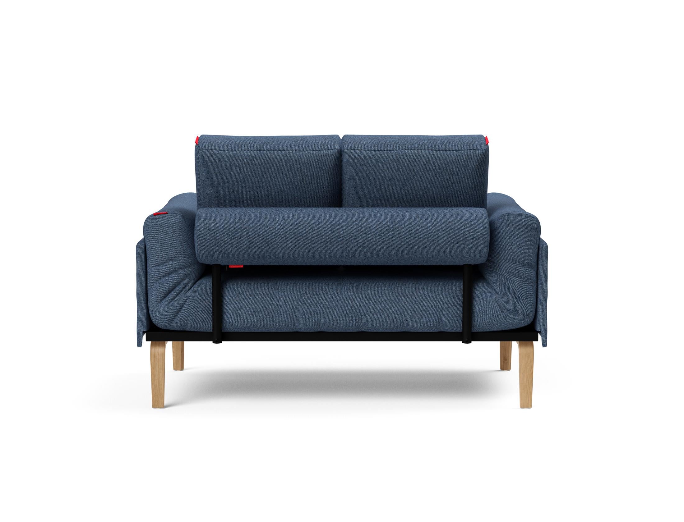 Erleben Sie das Rollo Bow Klappsofa 80 von Innovation Living – ein elegantes, funktionales Möbelstück mit schickem Cover und robustem Gestellbezug.