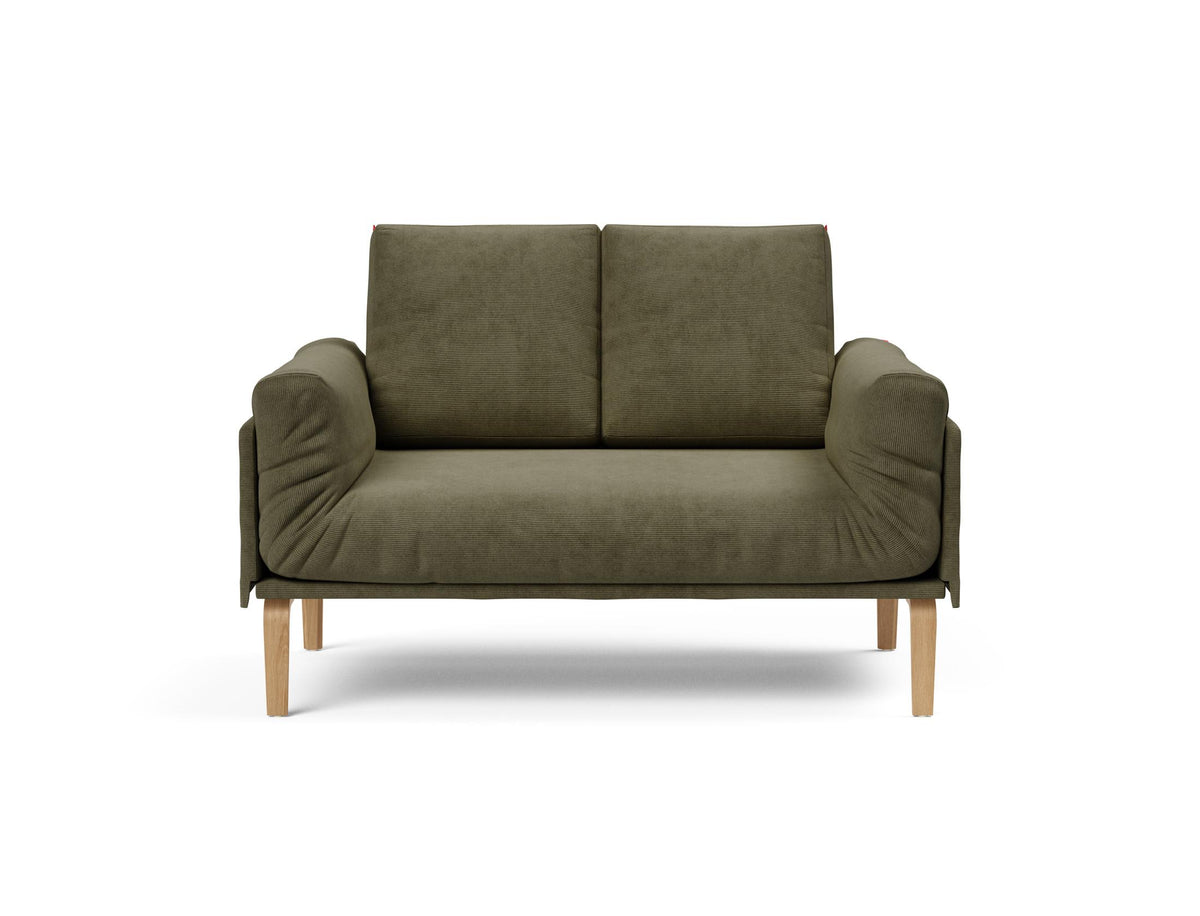Rollo Bow Klappsofa 80 mit Cover und Gestellbezug Spring in 316 Cordufine Pine Green präsentiert im Onlineshop von KAQTU Design AG. Bettsofa ist von Innovation Living