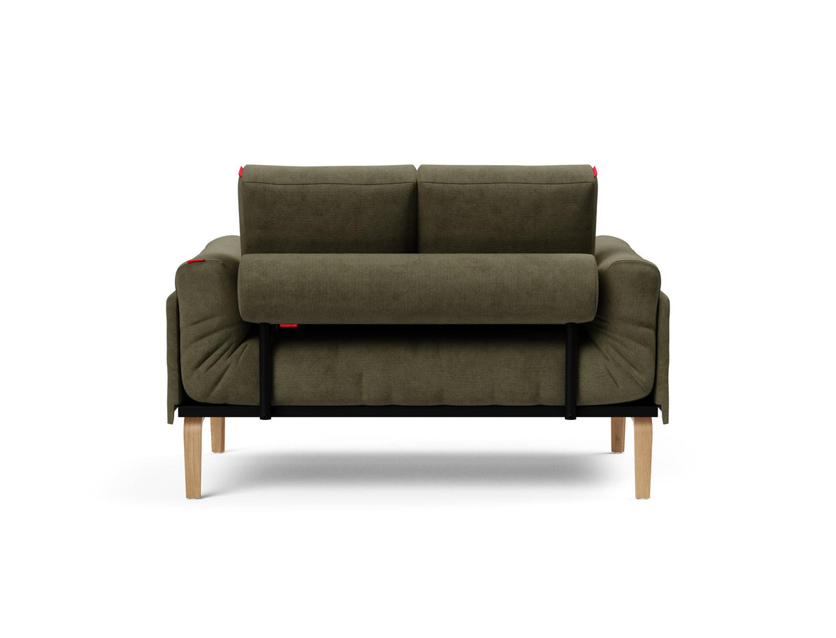 Rollo Bow Klappsofa 80 mit Cover und Gestellbezug Spring in 316 Cordufine Pine Green präsentiert im Onlineshop von KAQTU Design AG. Bettsofa ist von Innovation Living