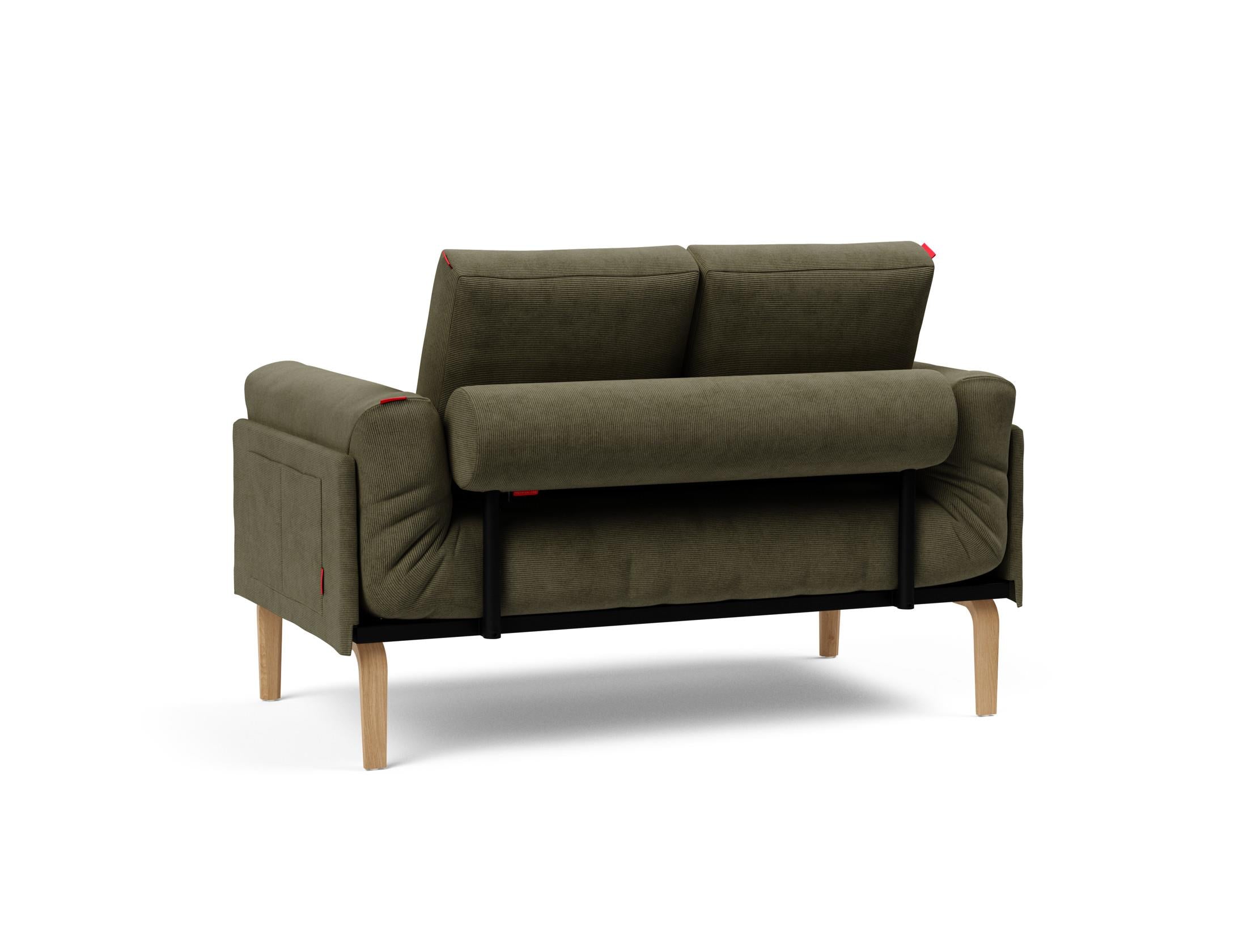 Erleben Sie das Rollo Bow Klappsofa 80 von Innovation Living – ein elegantes, funktionales Möbelstück mit schickem Cover und robustem Gestellbezug.