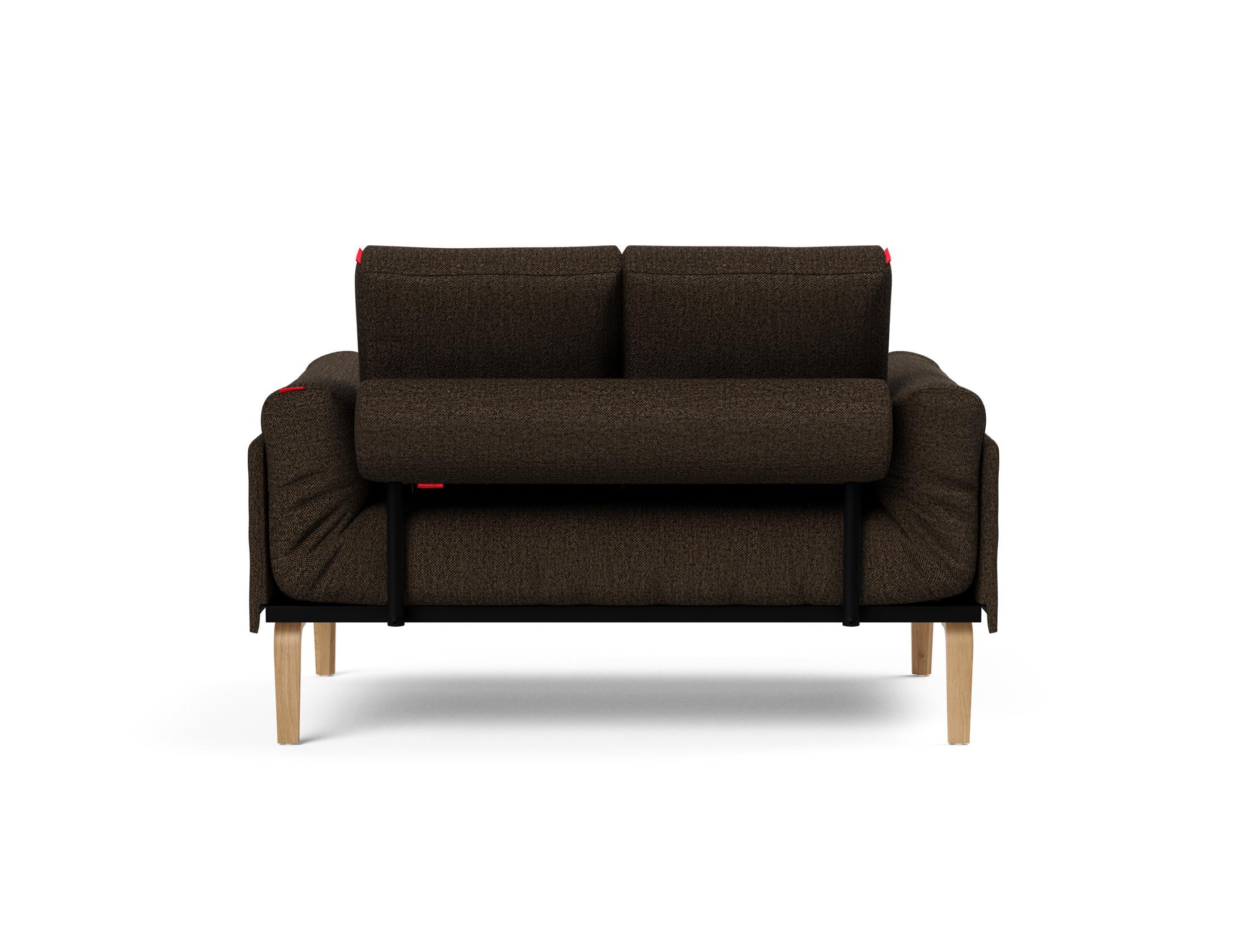 Erleben Sie das Rollo Bow Klappsofa 80 von Innovation Living – ein elegantes, funktionales Möbelstück mit schickem Cover und robustem Gestellbezug.