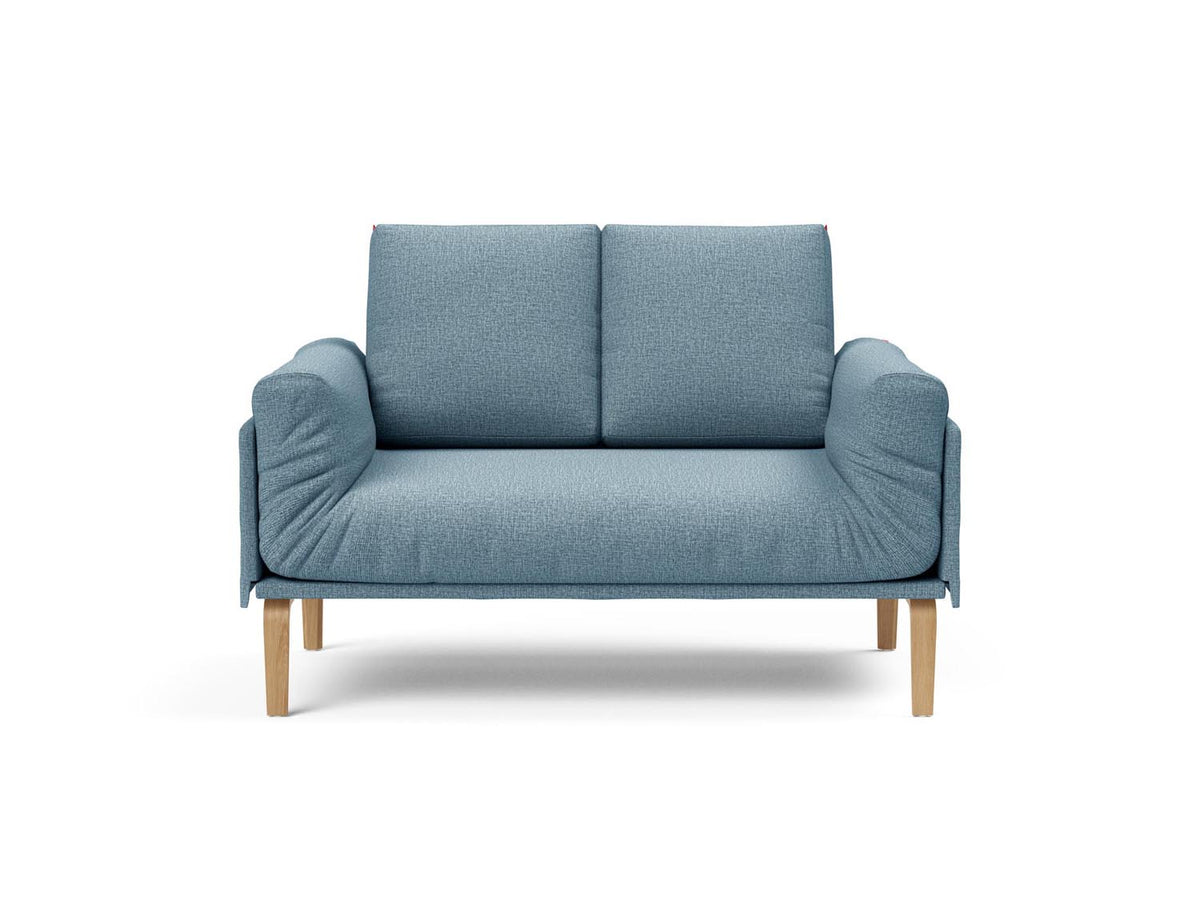 Rollo Bow Klappsofa 80 mit Cover und Gestellbezug Spring in 525 Mixed Dance Light Blue präsentiert im Onlineshop von KAQTU Design AG. Bettsofa ist von Innovation Living